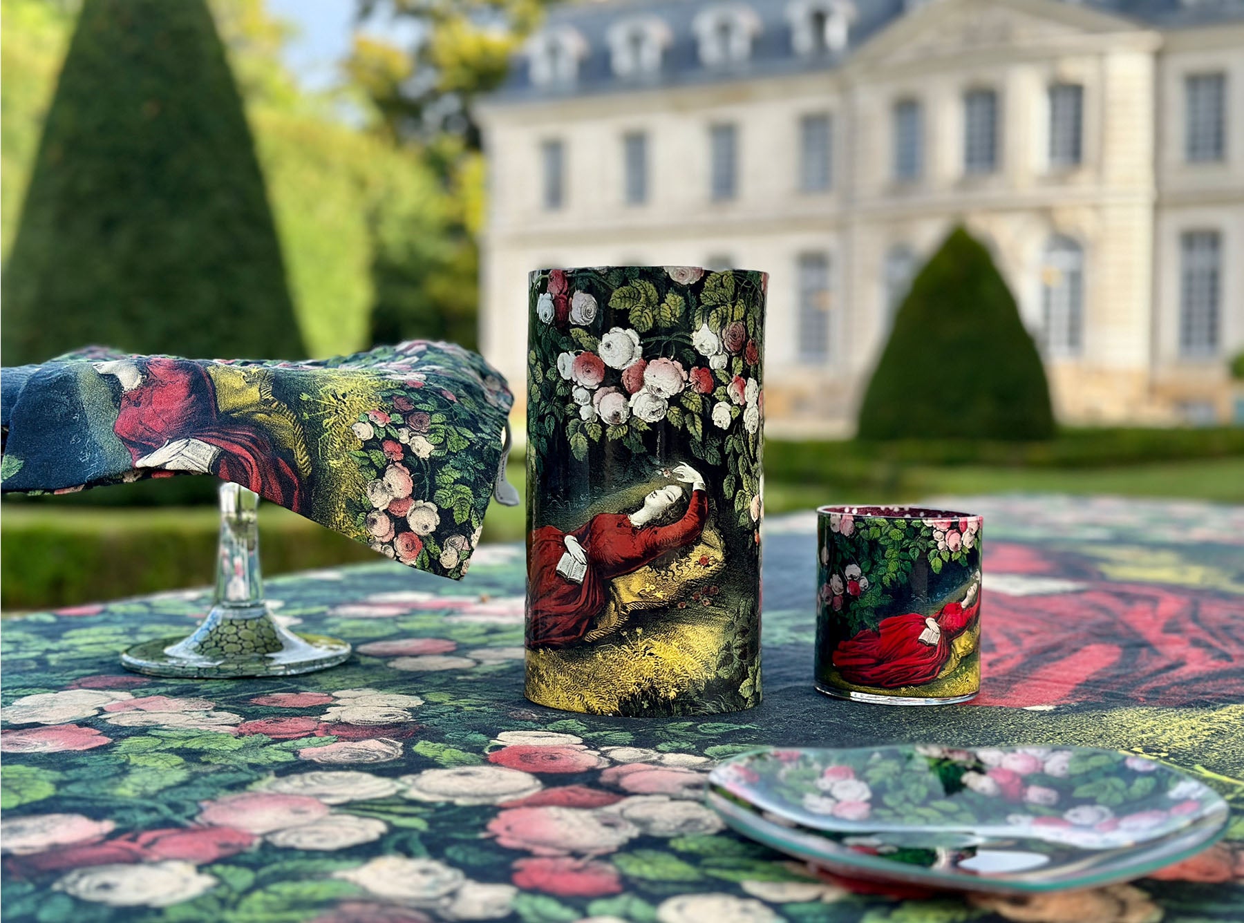 S&B x John Derian 'Sleeping Beauty' Linen Napkin 50x50cm