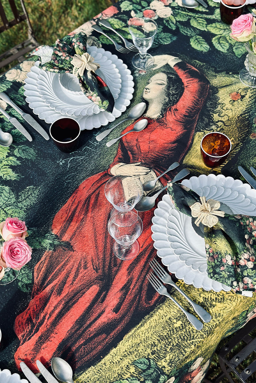 S&B x John Derian 'Sleeping Beauty' Linen Napkin 50x50cm
