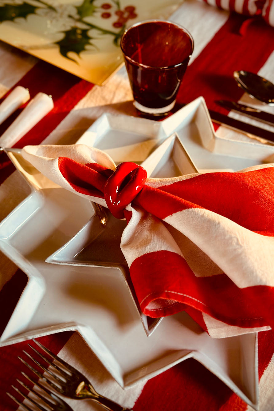 Hotlips Napkin Ring in Red, 4cm