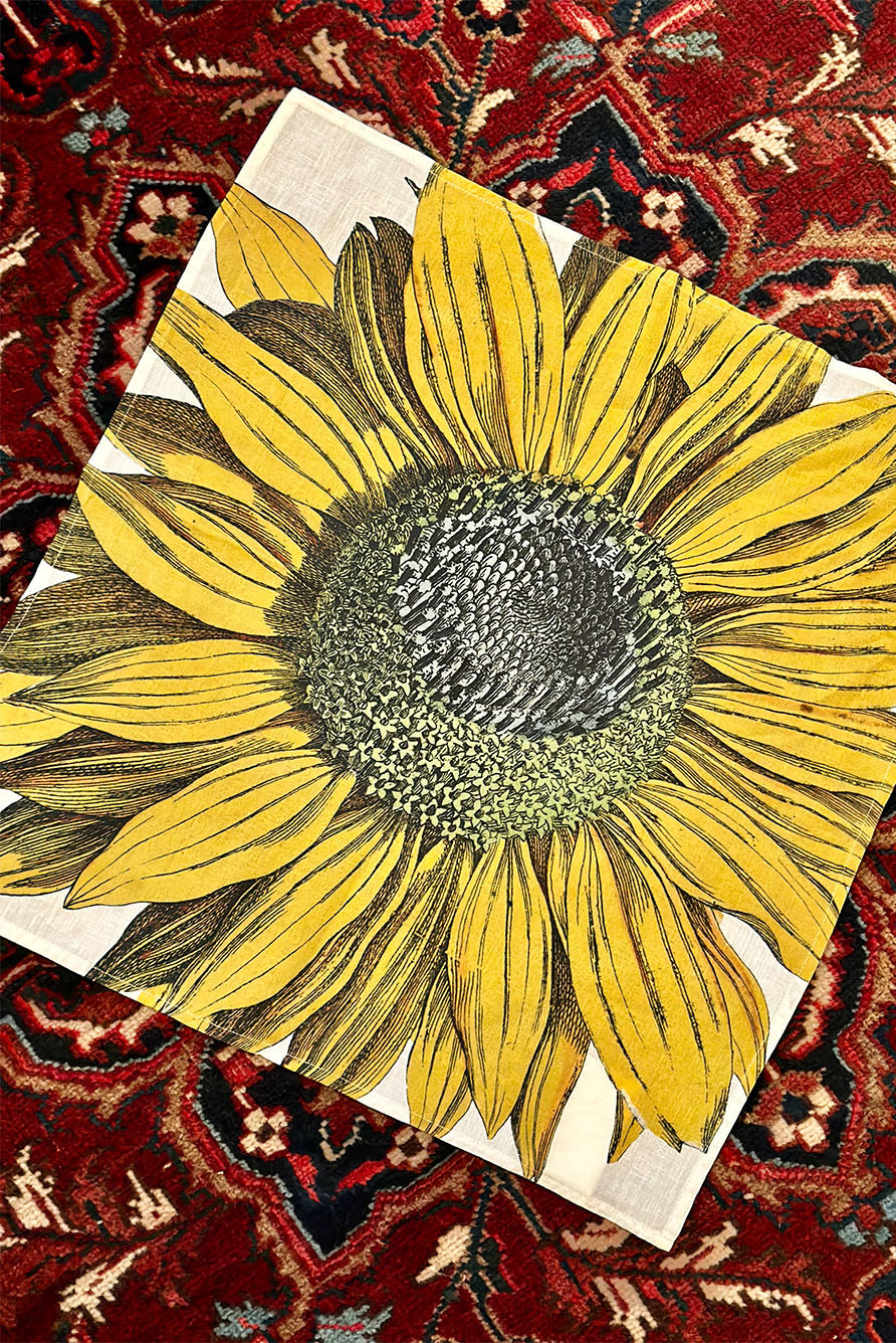 S&B x John Derian 'Sunflower' Linen Napkin, 50x50cm