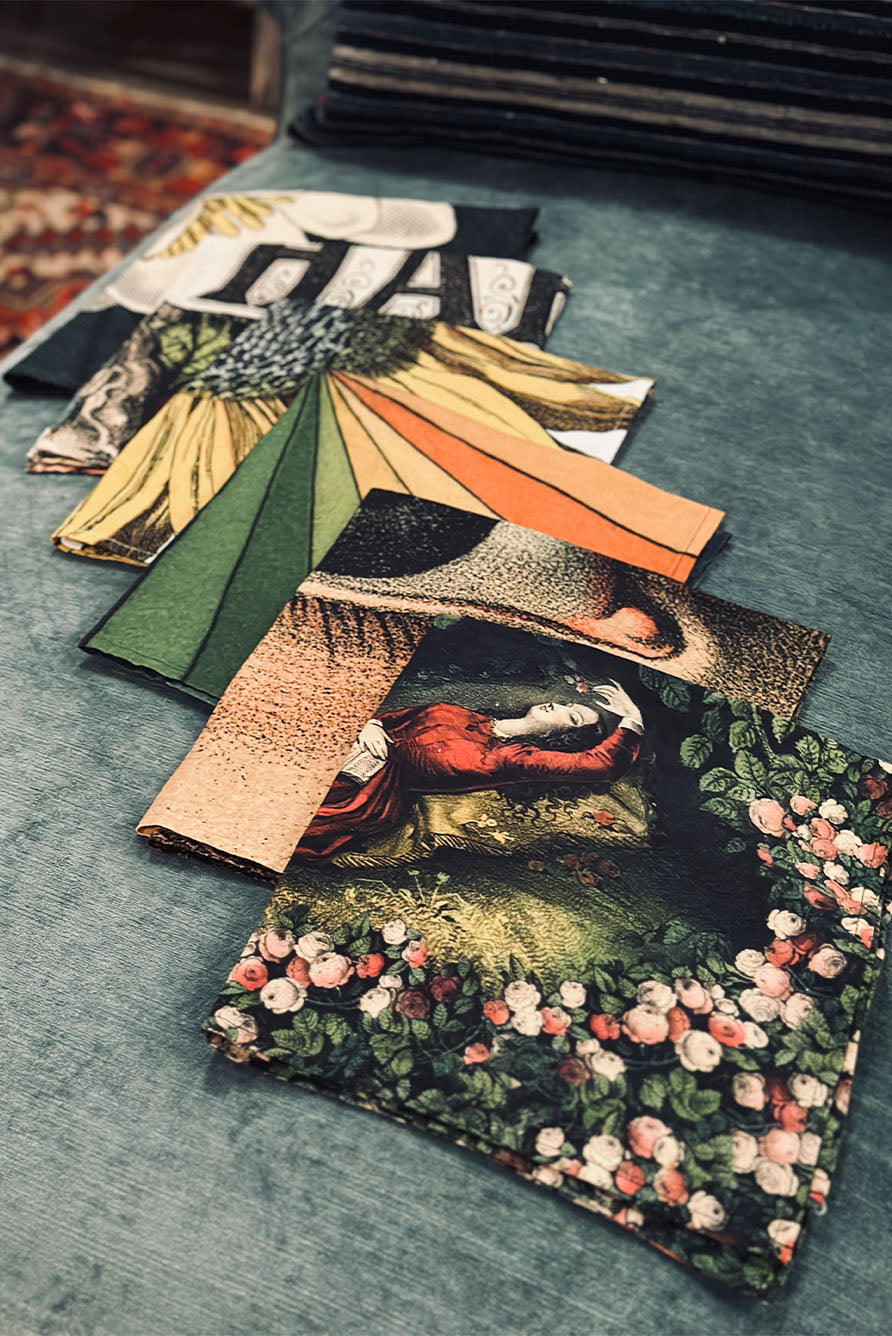 S&B x John Derian 'Sunflower' Linen Napkin, 50x50cm