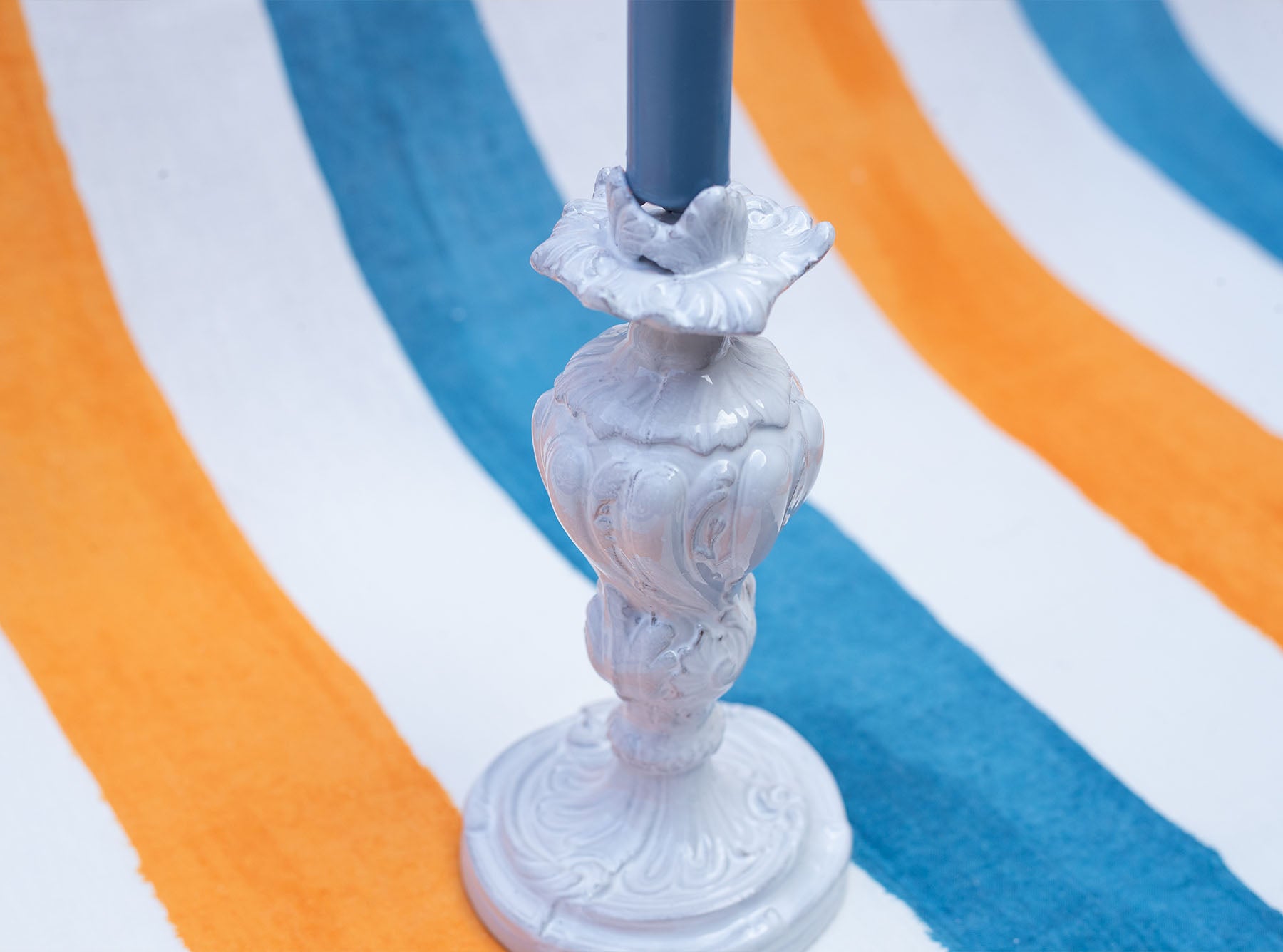 Pair of Small Tom Candlesticks by Astier de Villatte, 20.5cm