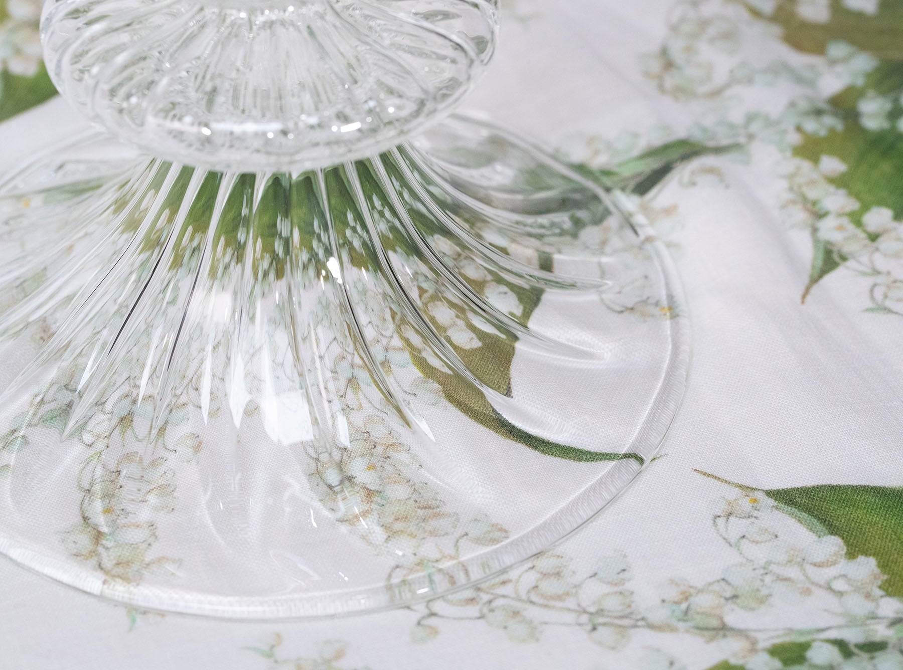 Tall Aurora Clear Handblown Glass Vase On Stand, 33cm