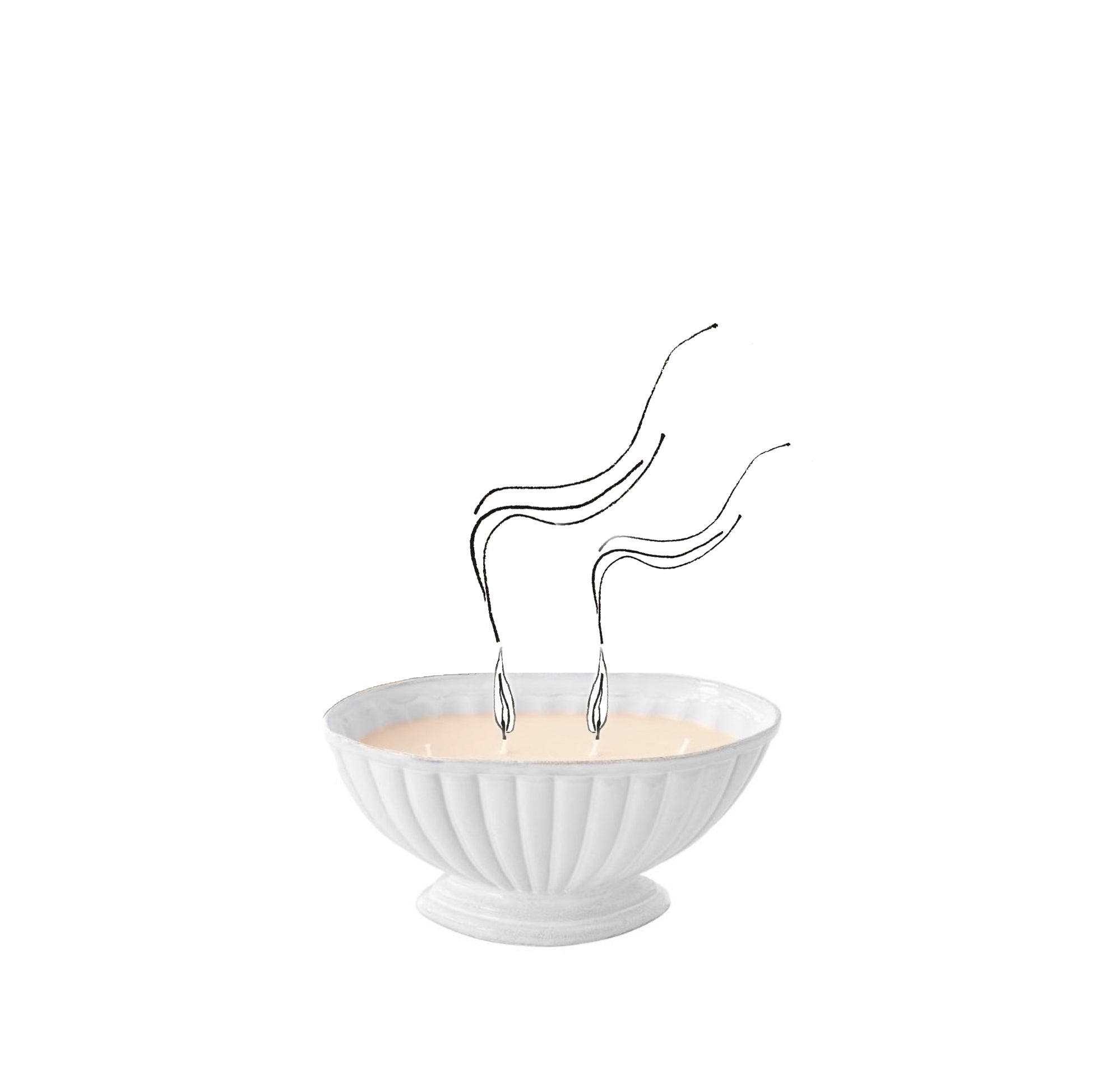 Tucson Scented Candle in Peggy Footed Dish by Astier de Villatte, 25cm