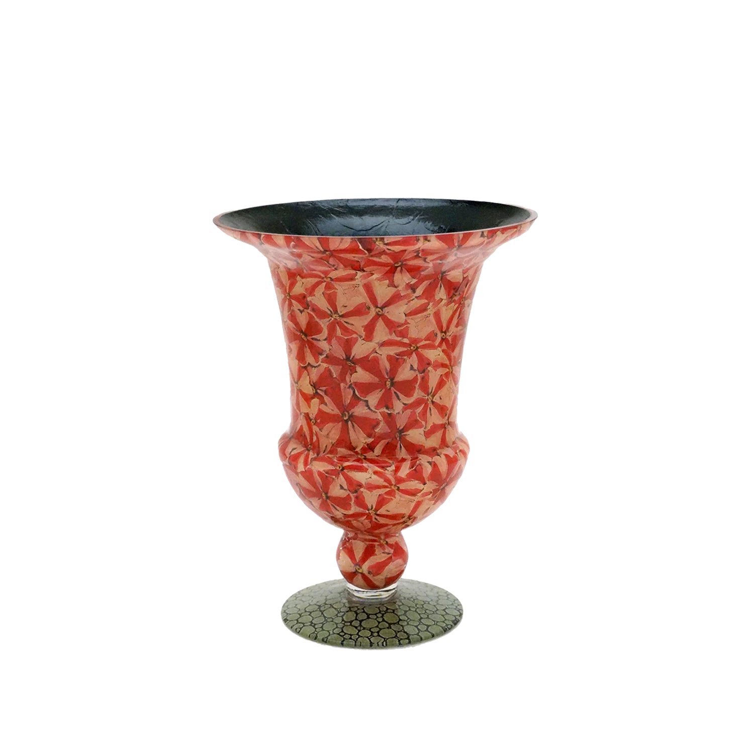 John Derian 'Pinwheel' Footed Urn Vase, 27cm