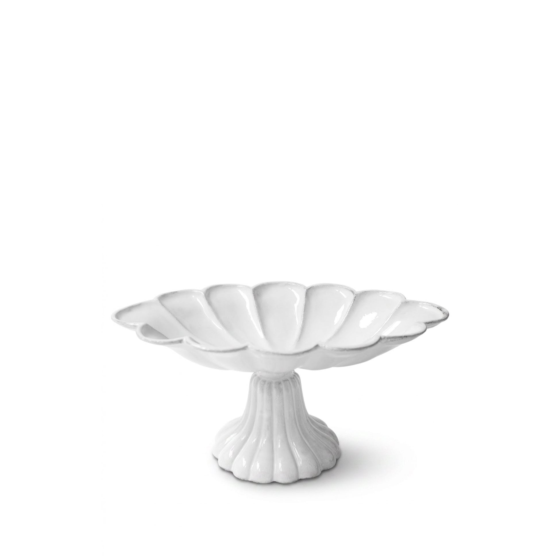 Victoria Scalloped Fruit Stand by Astier de Villatte, 28.5 x 18 x 14cm