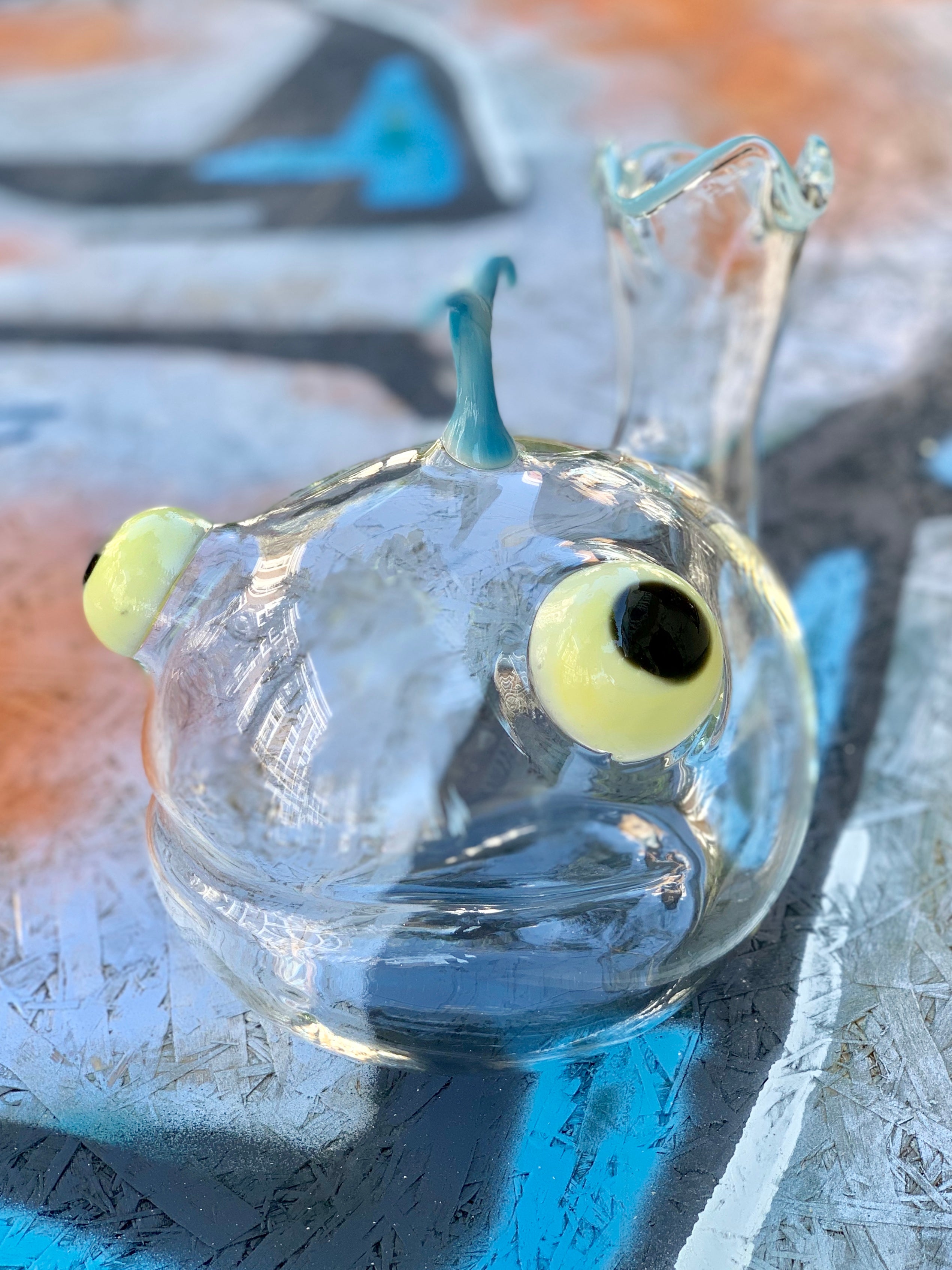 Handblown Glass Whale Decanter, 21cm