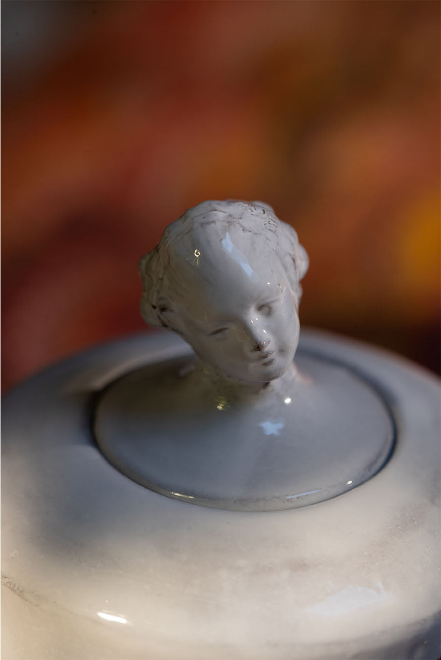 White Ceramic 'Bearberry' Teapot by Astier de Villatte, 18cm