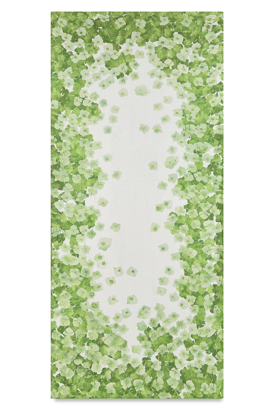 'Hydrangea' Linen Tablecloth in Green