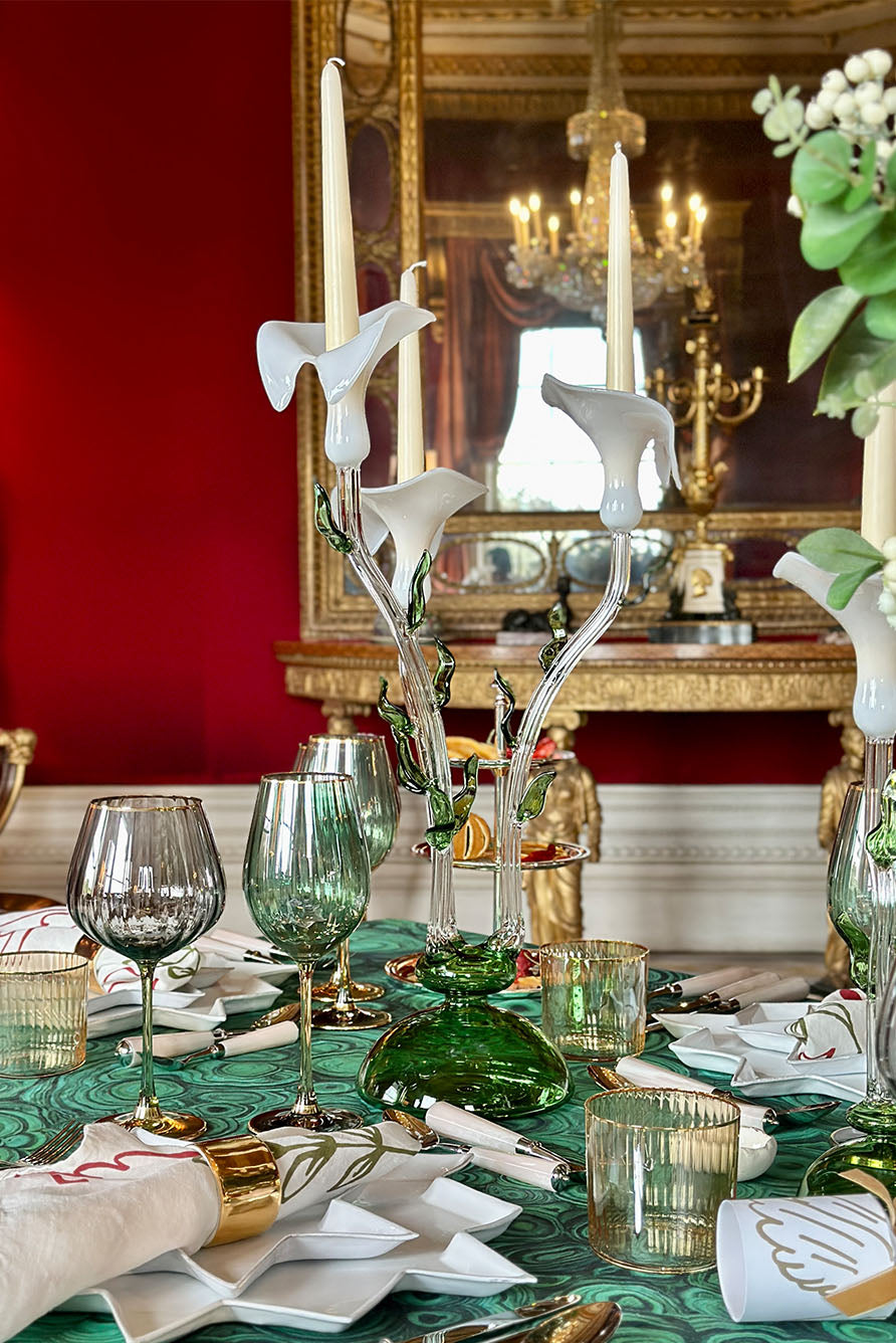 S&B Set of 2 Tapered Candles in Ivory, 25cm