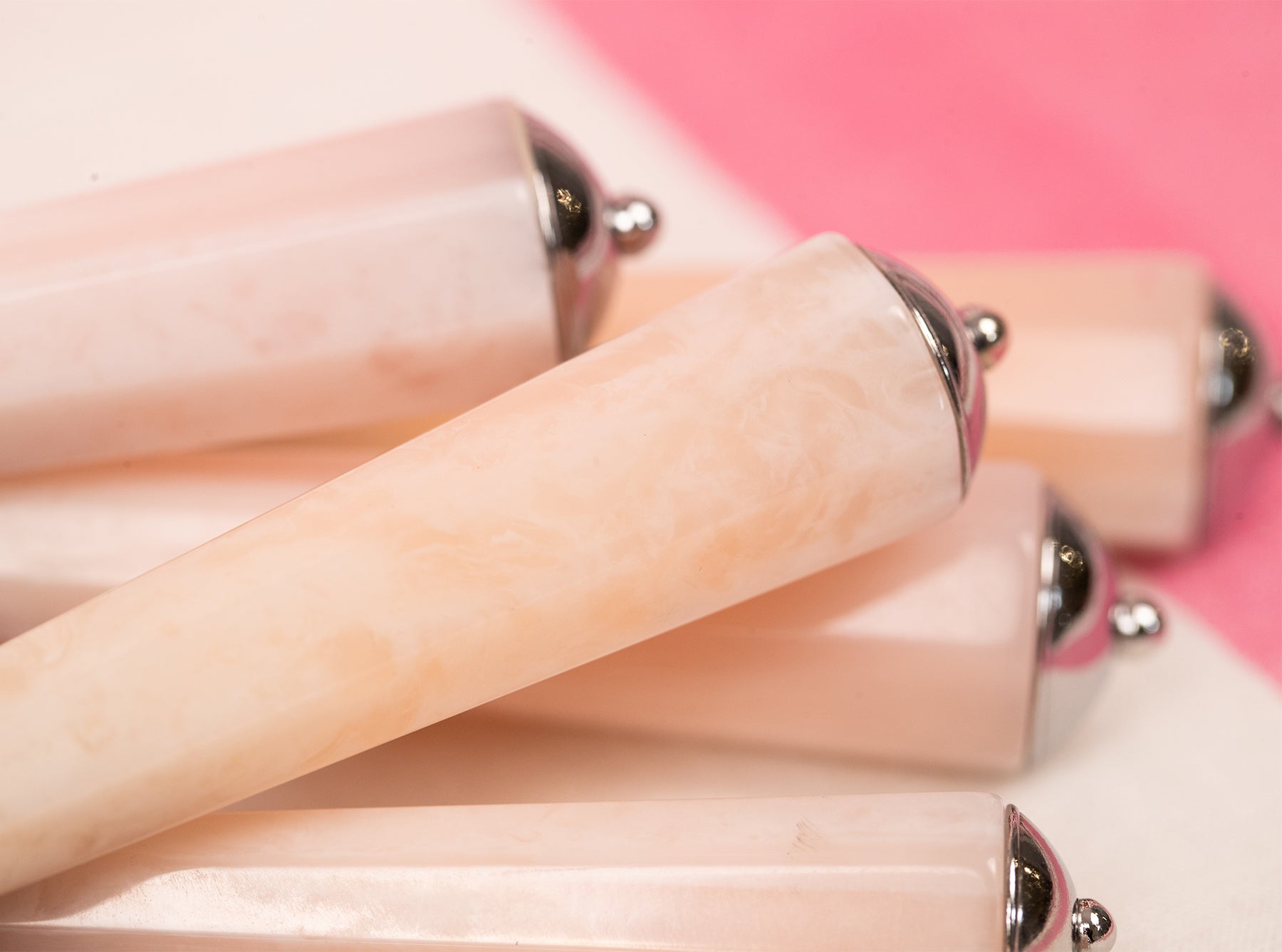 Ravel Faux Rose Quartz & Stainless Steel 7 Piece Cutlery Set