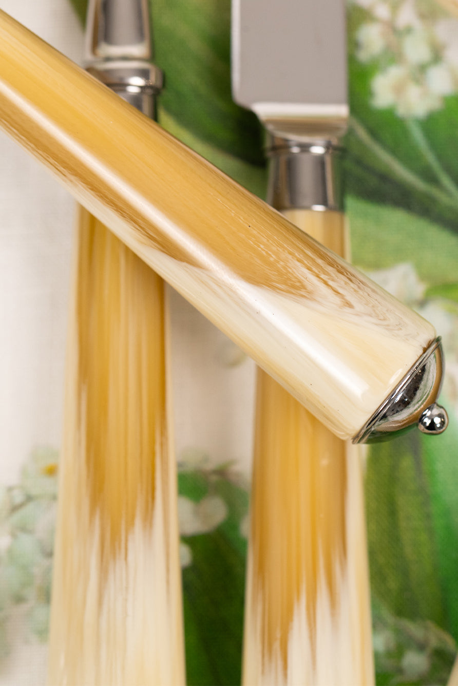 Julia Light Horn Resin & Stainless Steel 7 Piece Cutlery Set