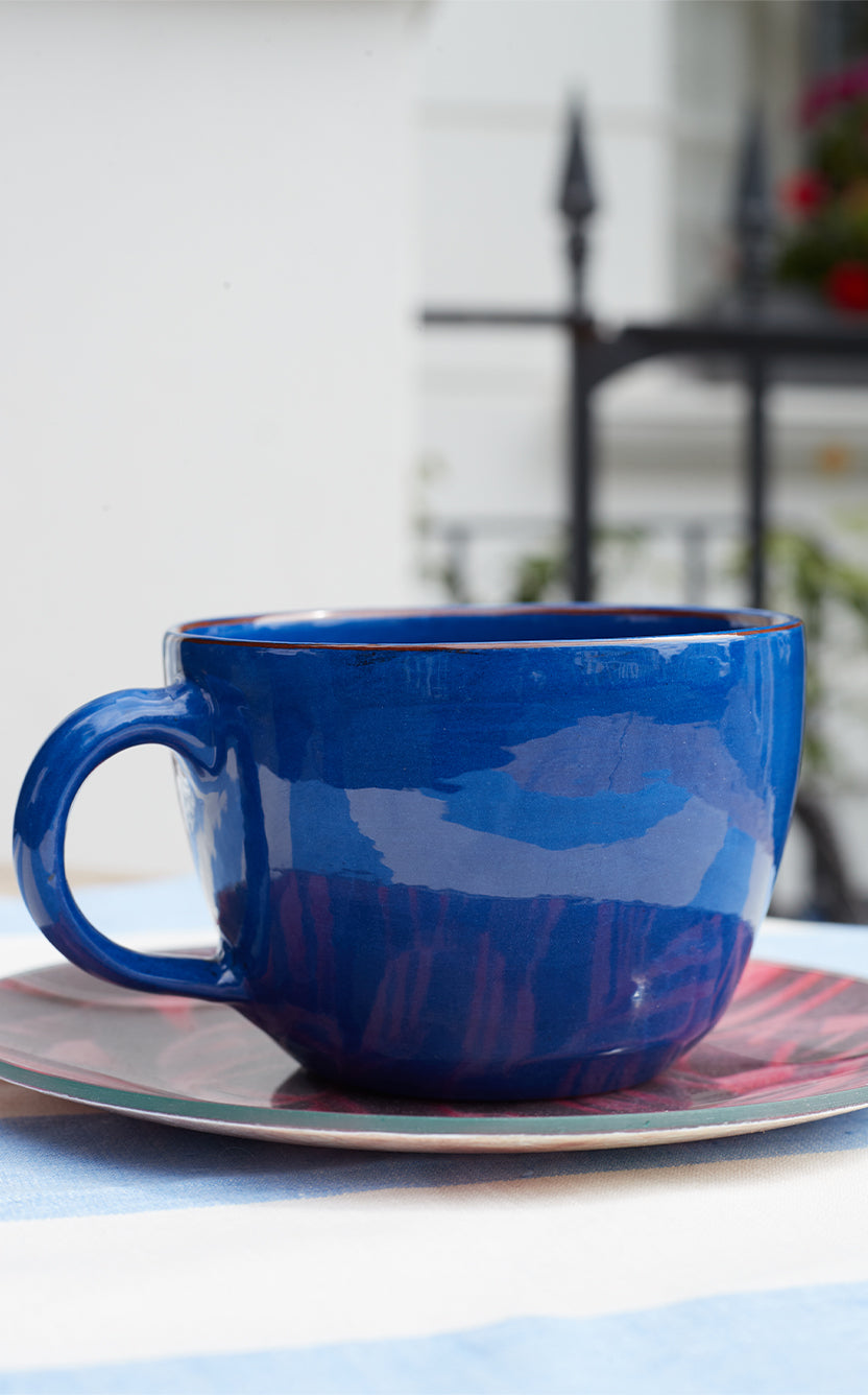 Ceramic Low Serving Bowl in Pink