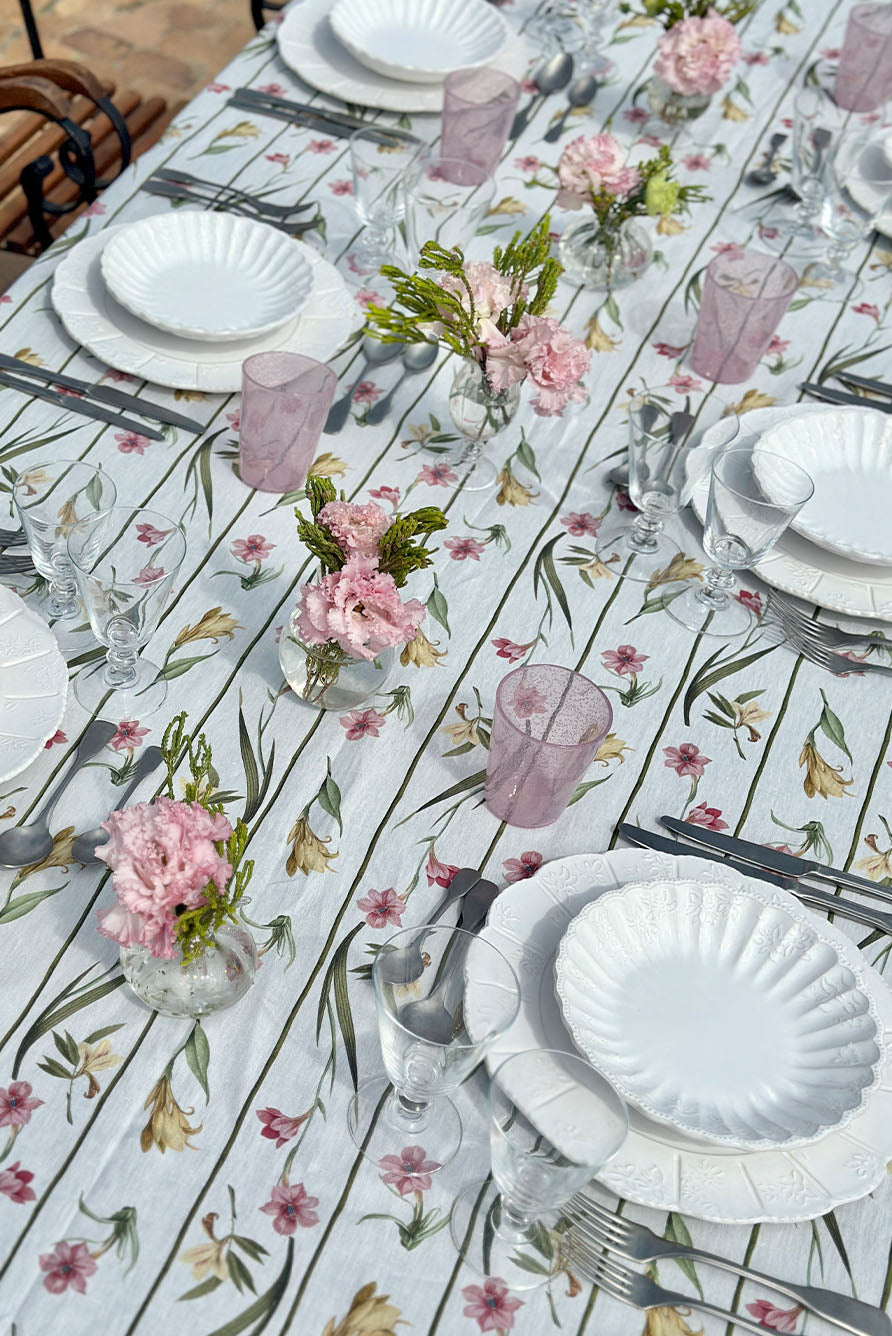 'Gladioli' Linen Tablecloth