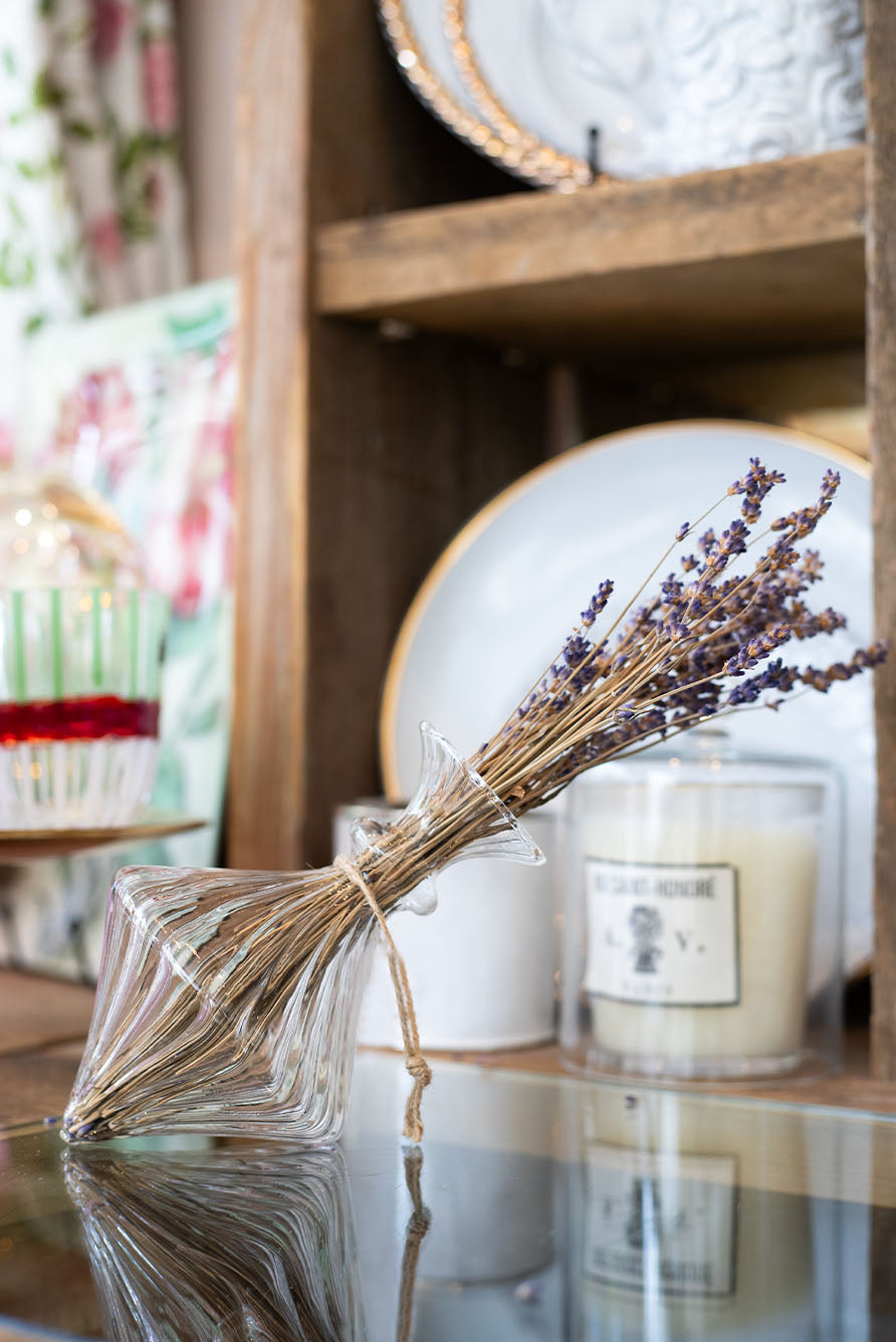 Handblown Glass Mia Bud Flower Vase, 17cm