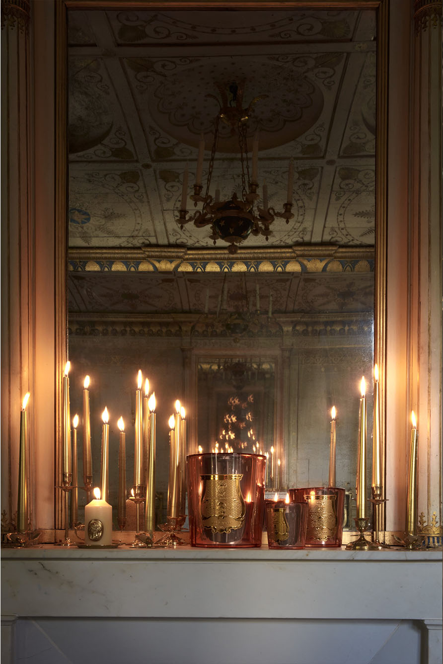 Set of Six Madeleine Fir Scented Candles in White from 'Nuit des Glaces' Special Edition by Trudon, 20cm
