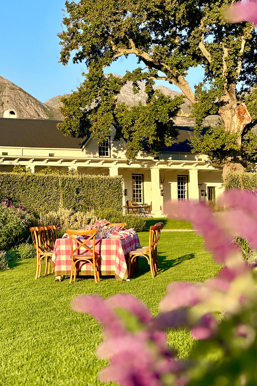 'Gingham' Linen Napkin in Rose Pink