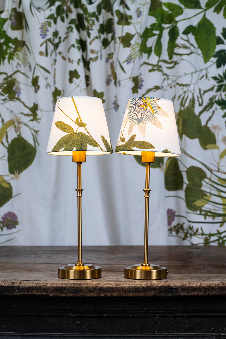 Set of 2 'Passiflora' French Drum Lampshade, 13cm