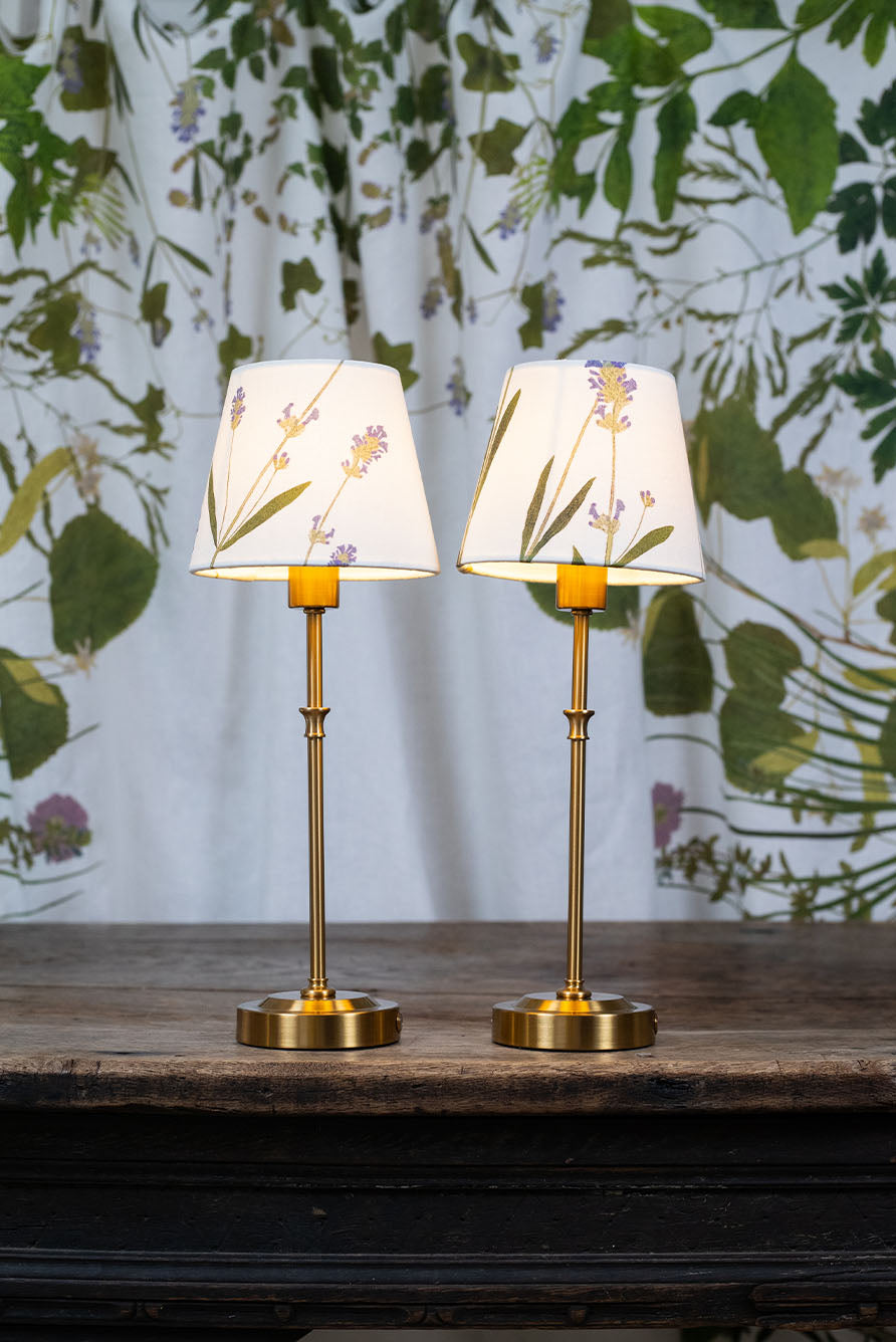 Set of 2 'Lavender' French Drum Lampshade, 13cm