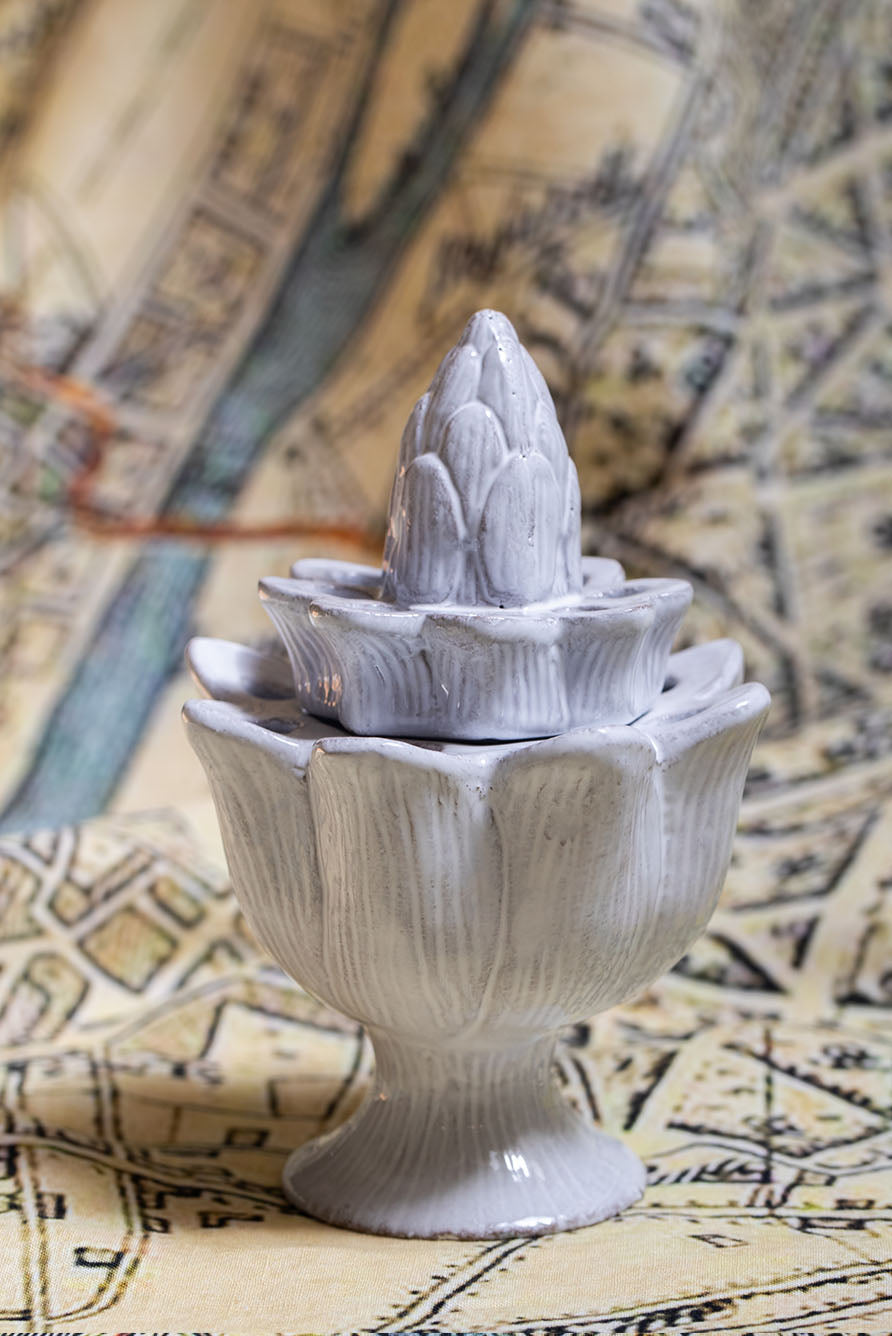 Large Artichoke Flower Holder Vase by Astier de Villatte, 18cm