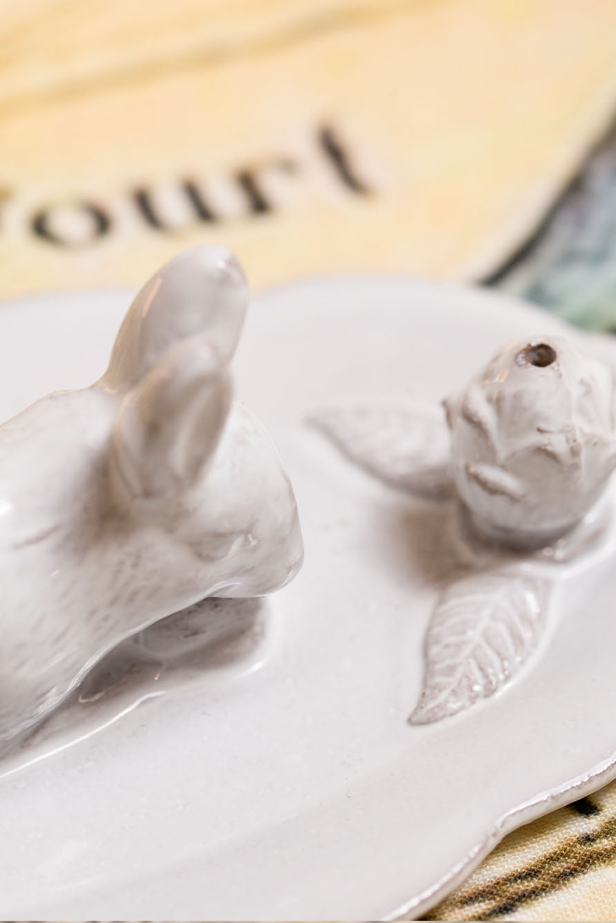 White Ceramic Squirrel Incense Holder by Astier de Villatte, 15cm