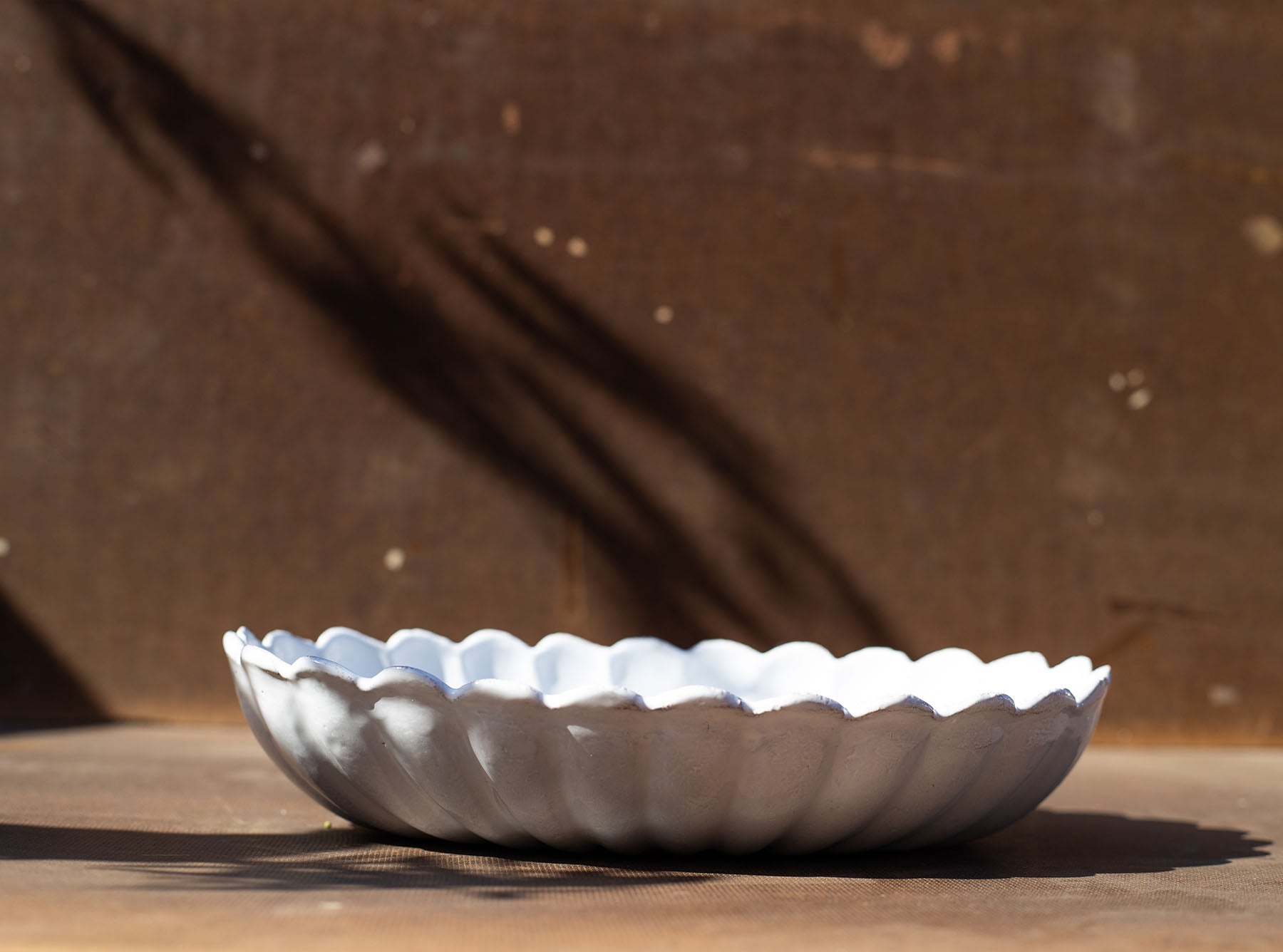 Pepito Scalloped Oval Platter by Astier de Villatte, 32 x 23.5 x 25cm