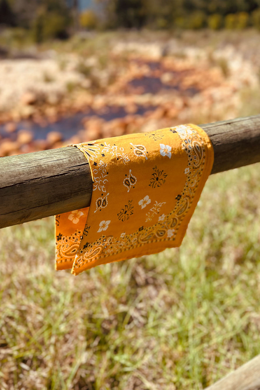 'Bandana' Linen Napkin in Lemon Yellow, 50x50cm