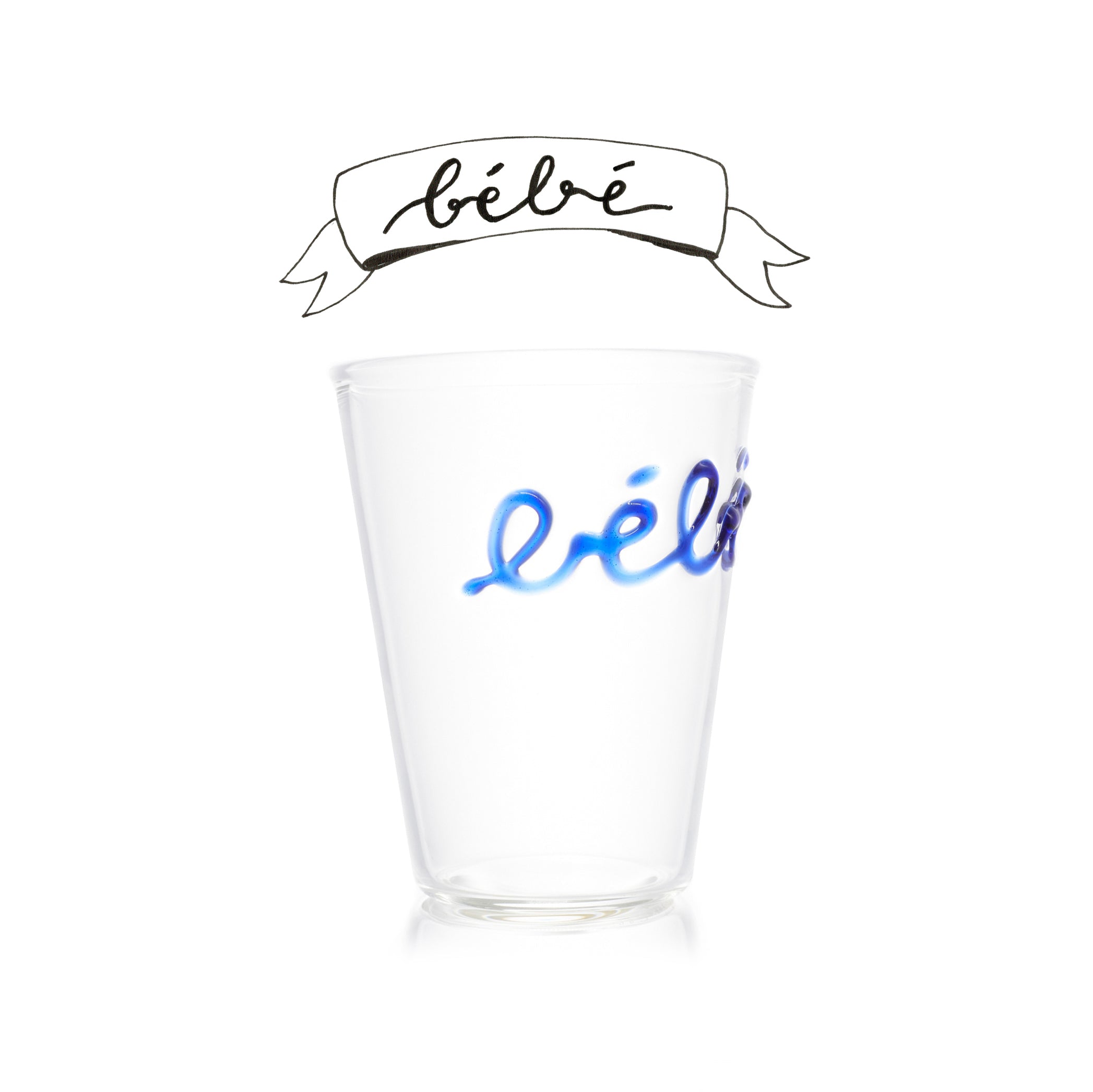 Handblown Glass "Bébé" (Baby) Tumbler in Blue