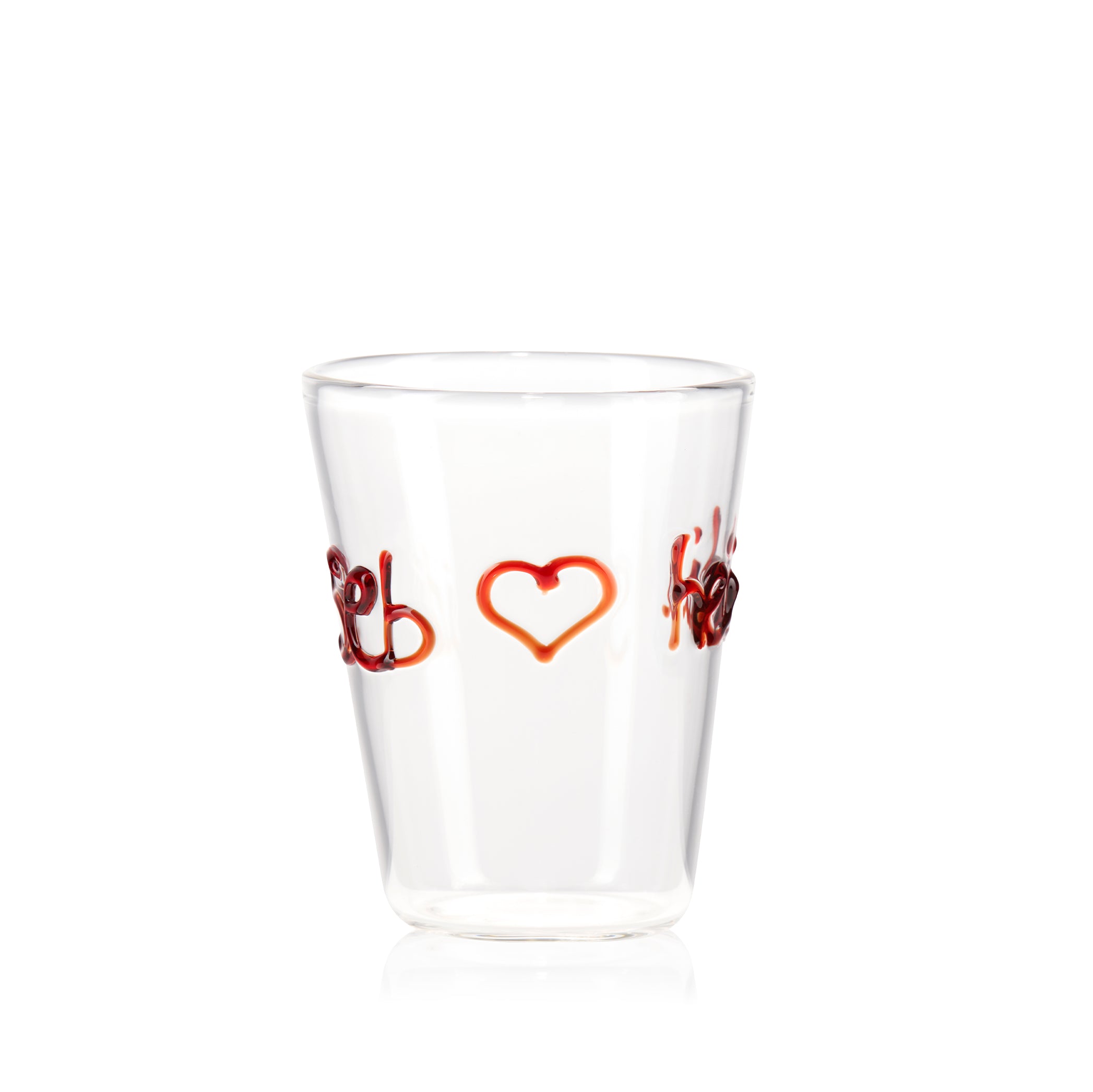 Bespoke Heart Handblown Glass Tumbler - MADE TO ORDER
