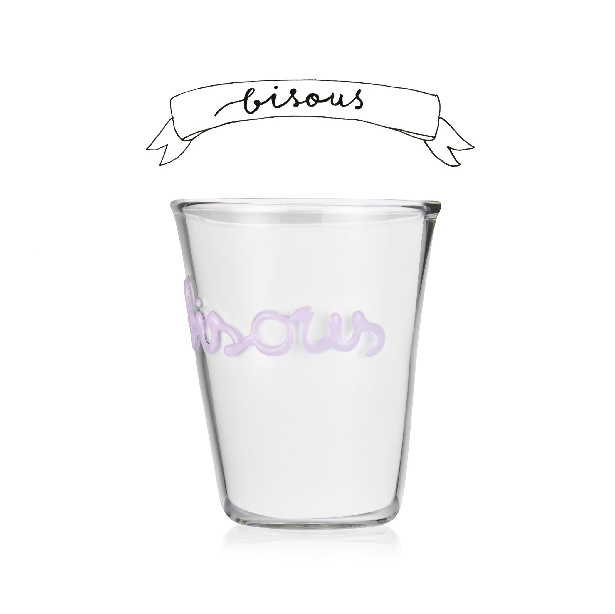 Handblown Glass "Bisous" (Kisses) Tumbler