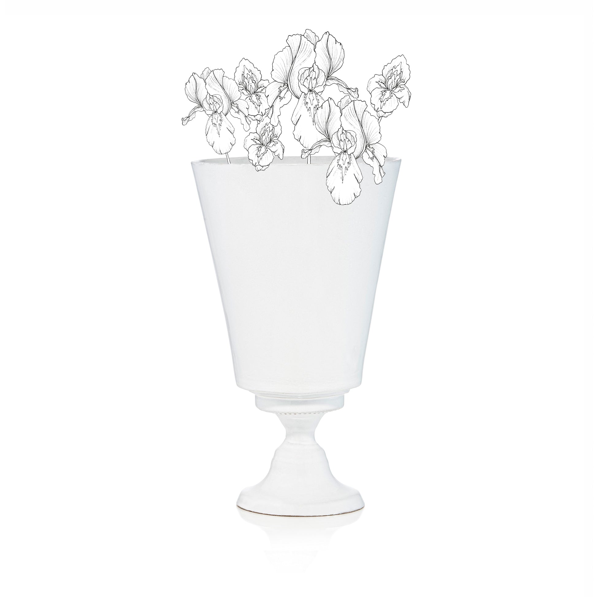 Blue Iris Vase by Astier de Villatte, 31cm