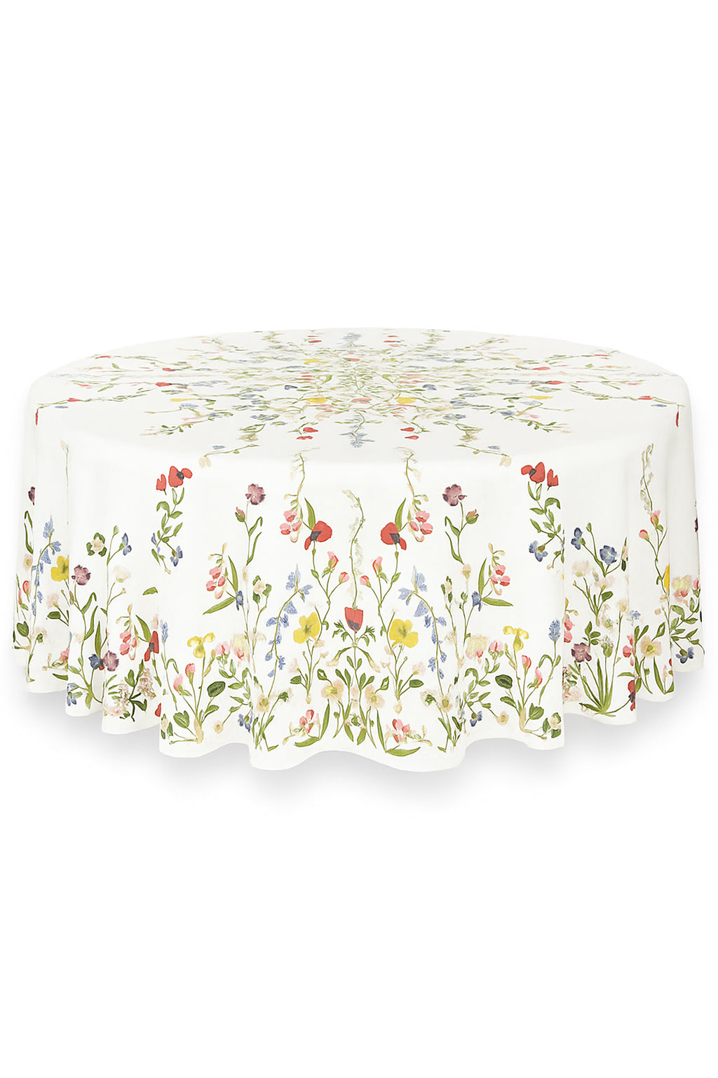 S&B x John Derian 'Botanical Wildflower' Round Linen Tablecloth, 260cm