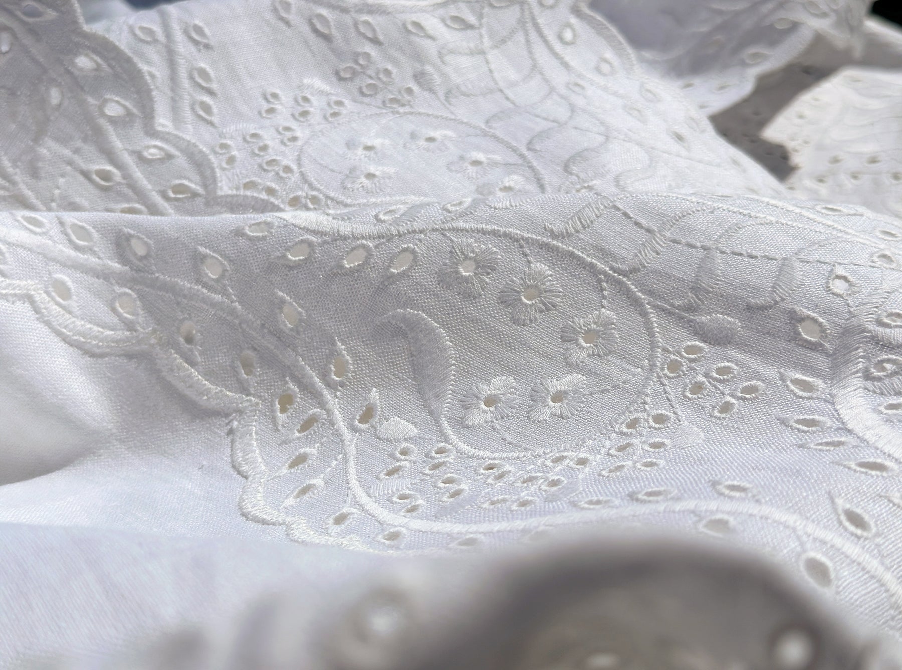 'Broderie Anglaise' Linen Napkin, 50 x 50cm
