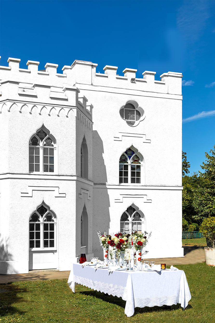 'Broderie Anglaise' Linen Napkin, 50 x 50cm