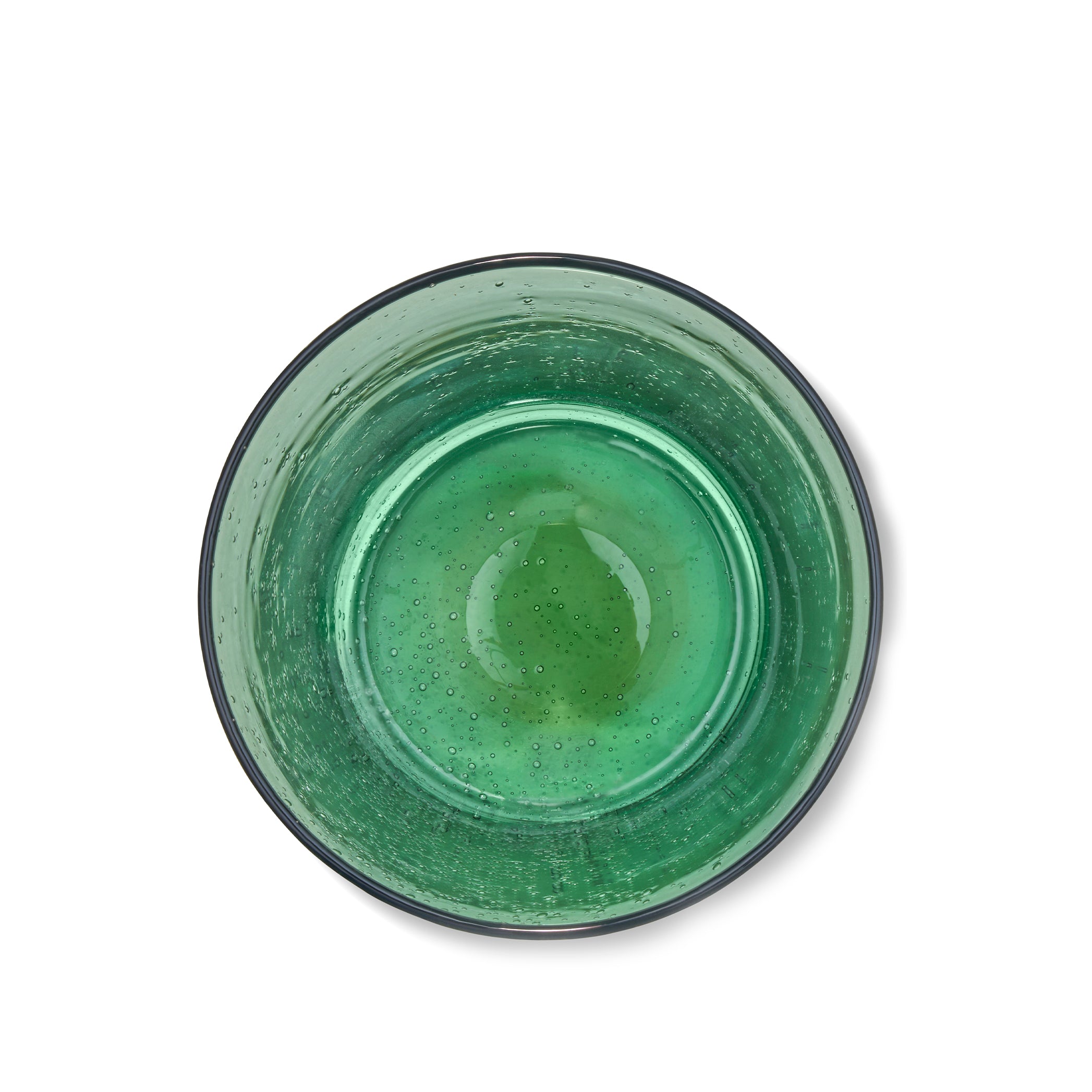 Handmade Bubble Glass Tumbler in Jade Green