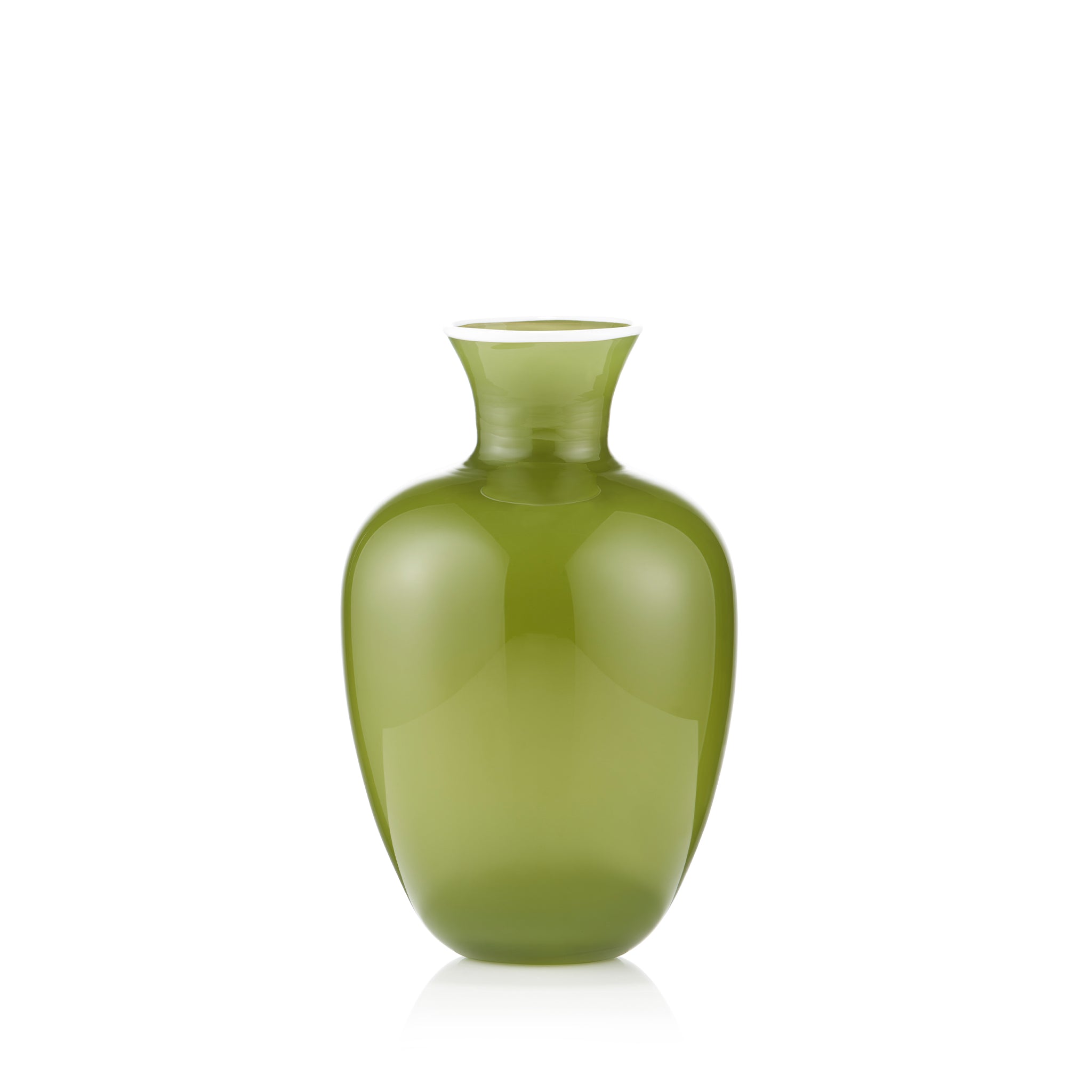 Handblown Glass Bumba Bedside Carafe and Glass Set in Apple Green, 0.5L