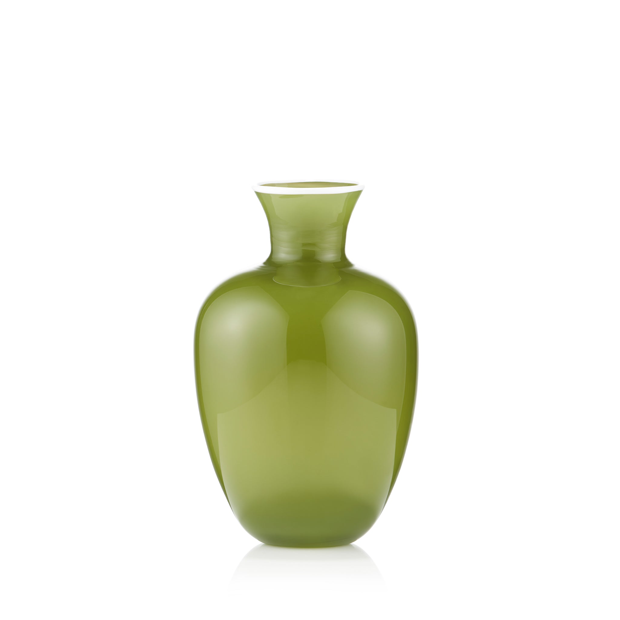 Handblown Glass Bumba Bedside Carafe and Tumbler Set in Apple Green