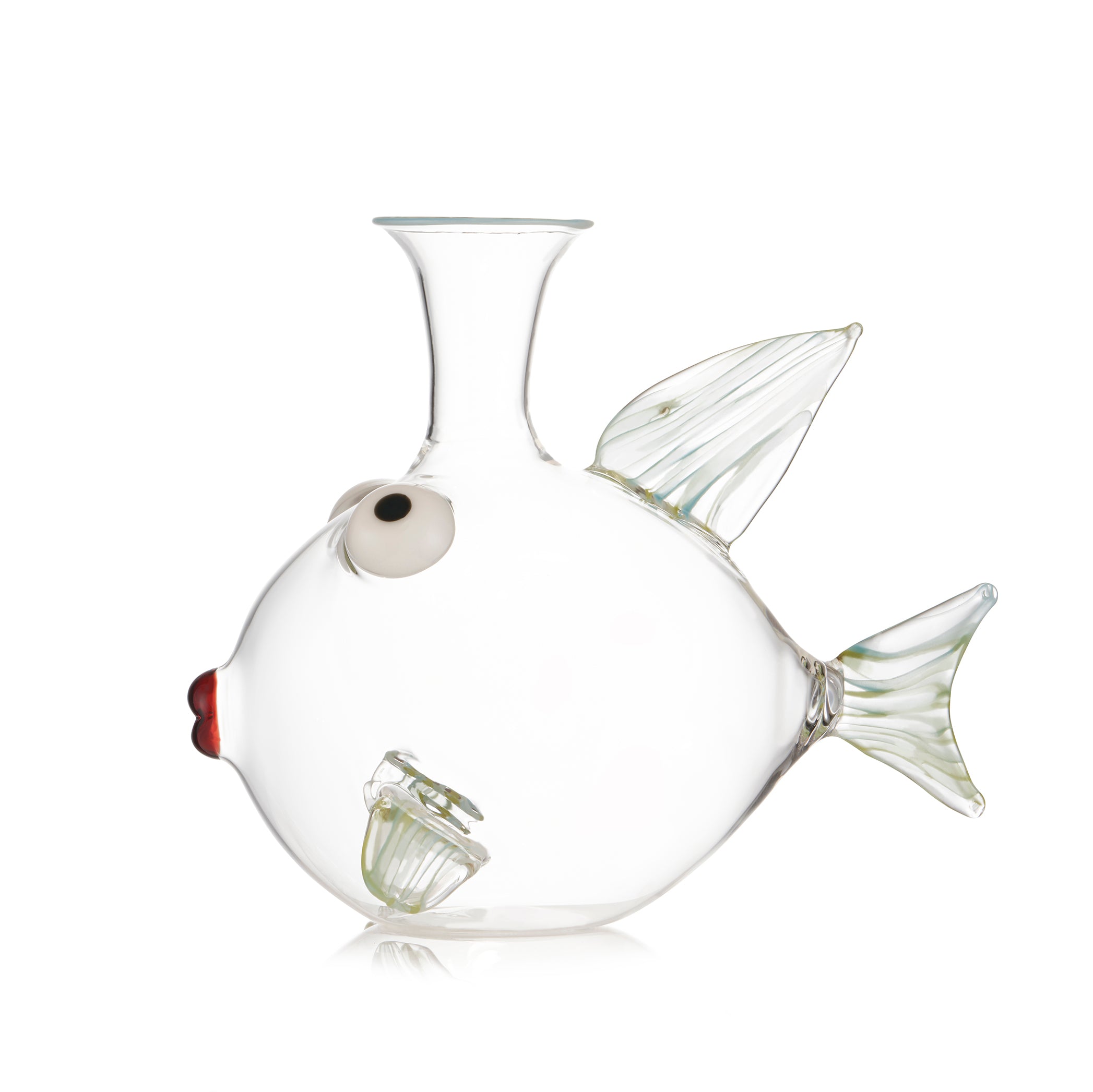 Handblown Glass Carp Fish Decanter, 25cm