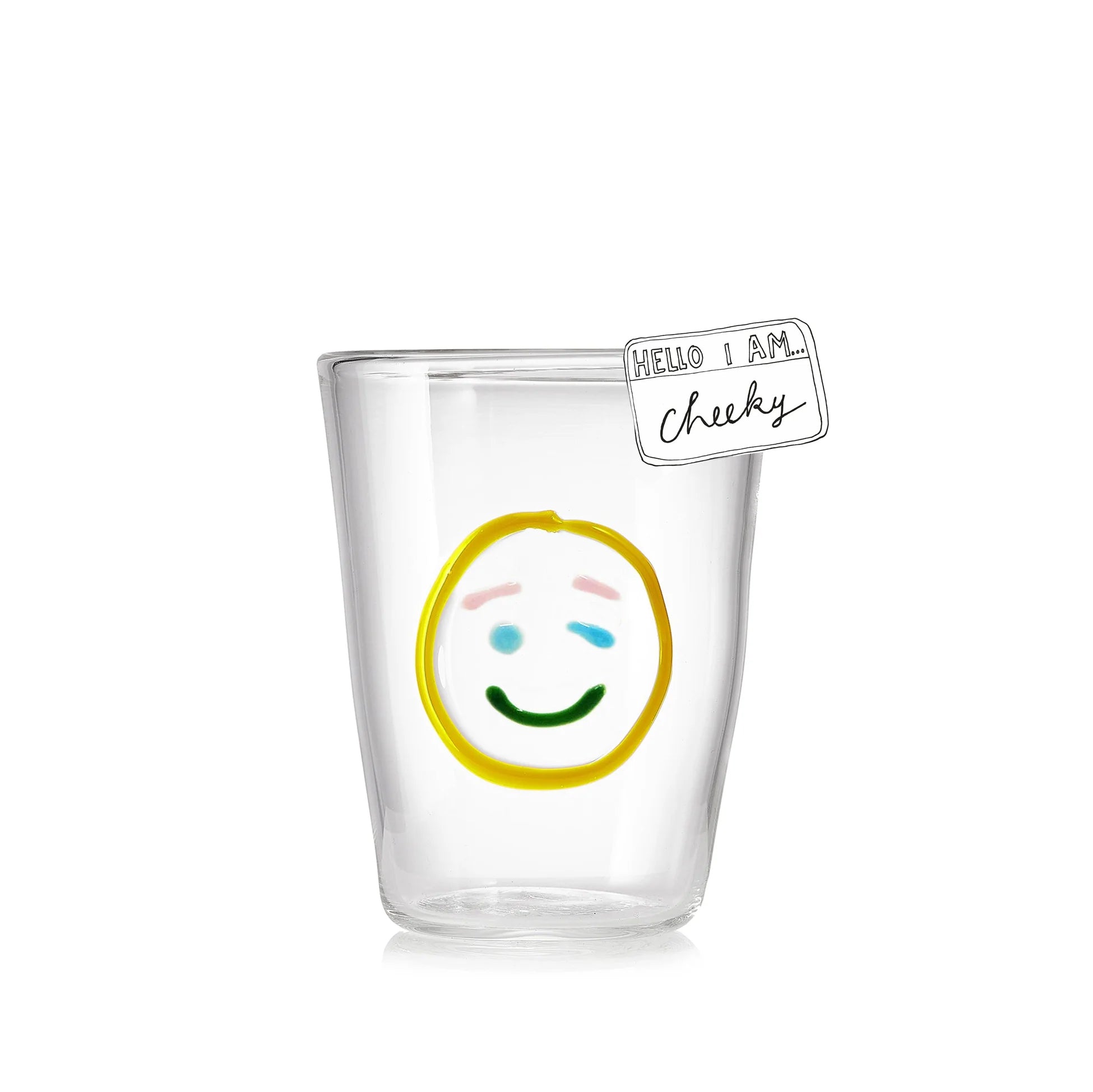 Handblown Glass 'Cheeky' Mood Tumbler
