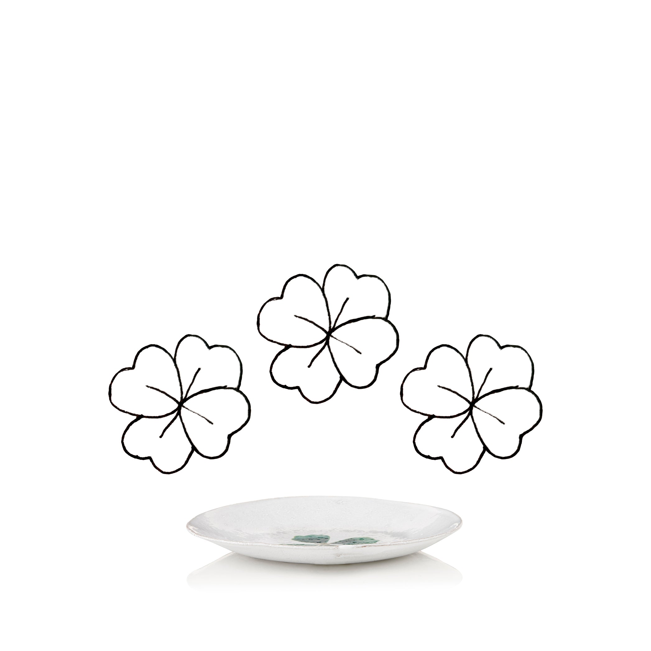 Clover Trinket Dish by Astier de Villatte, 14cm