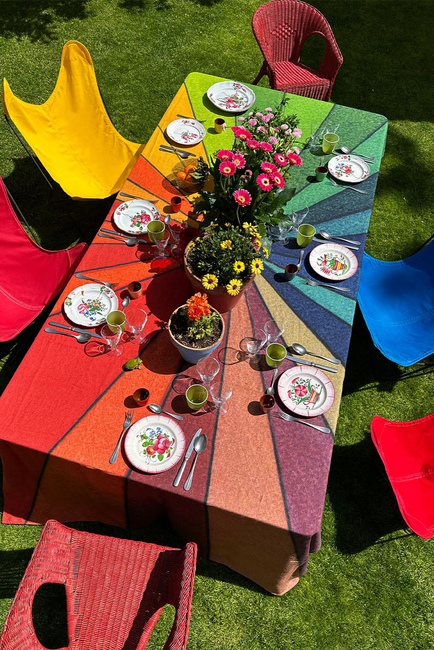 S&B x John Derian 'Colour Wheel' Linen Napkin, 50x50cm