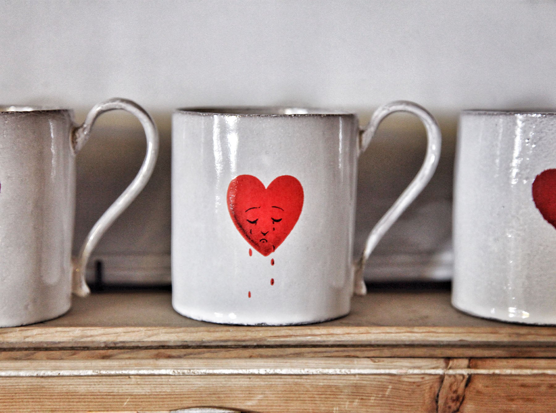 Crying Heart Mug by Astier de Villatte, 9cm