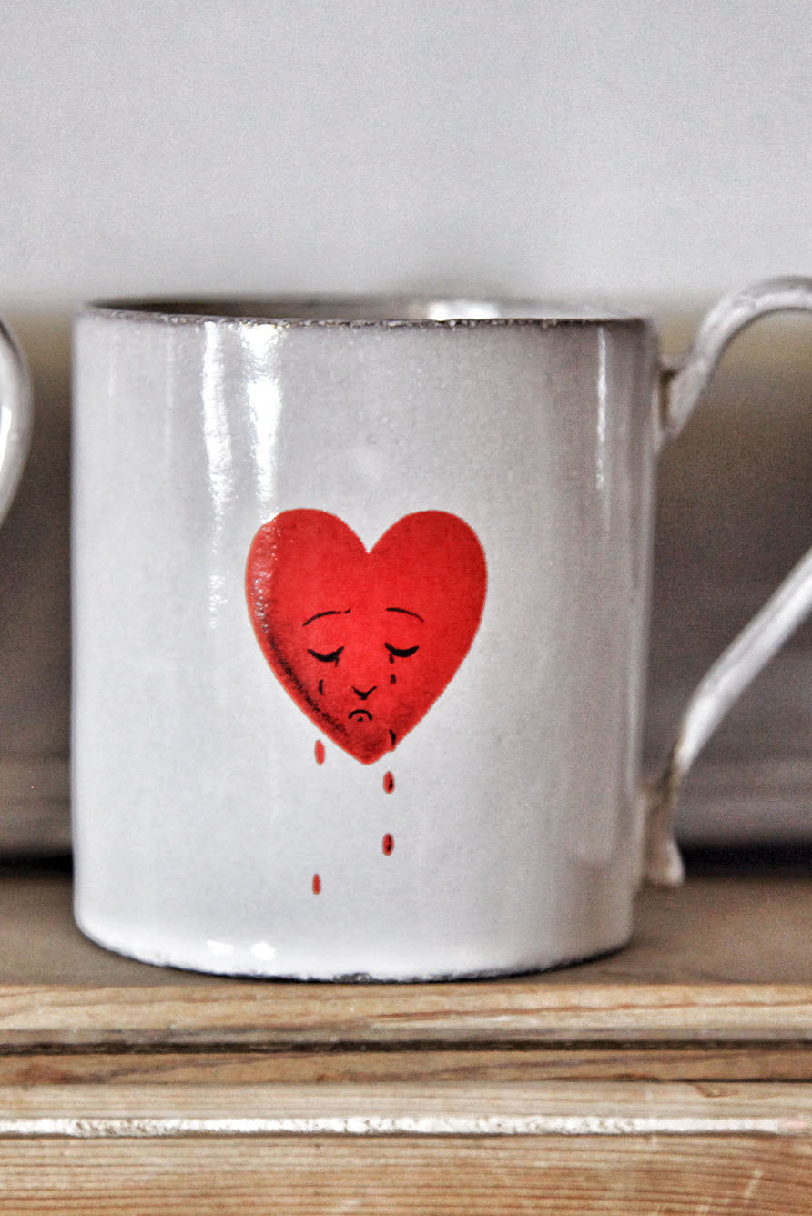 Crying Heart Mug by Astier de Villatte, 9cm