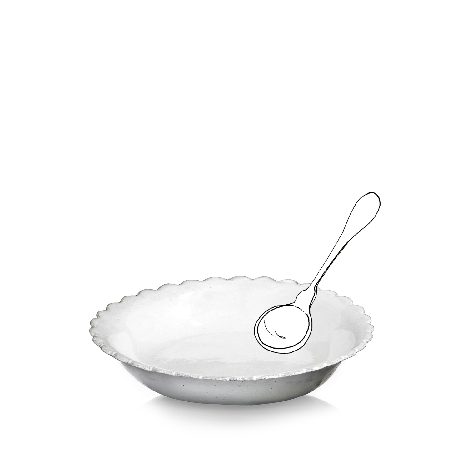 Daisy Soup Bowl by Astier de Villatte, 21cm