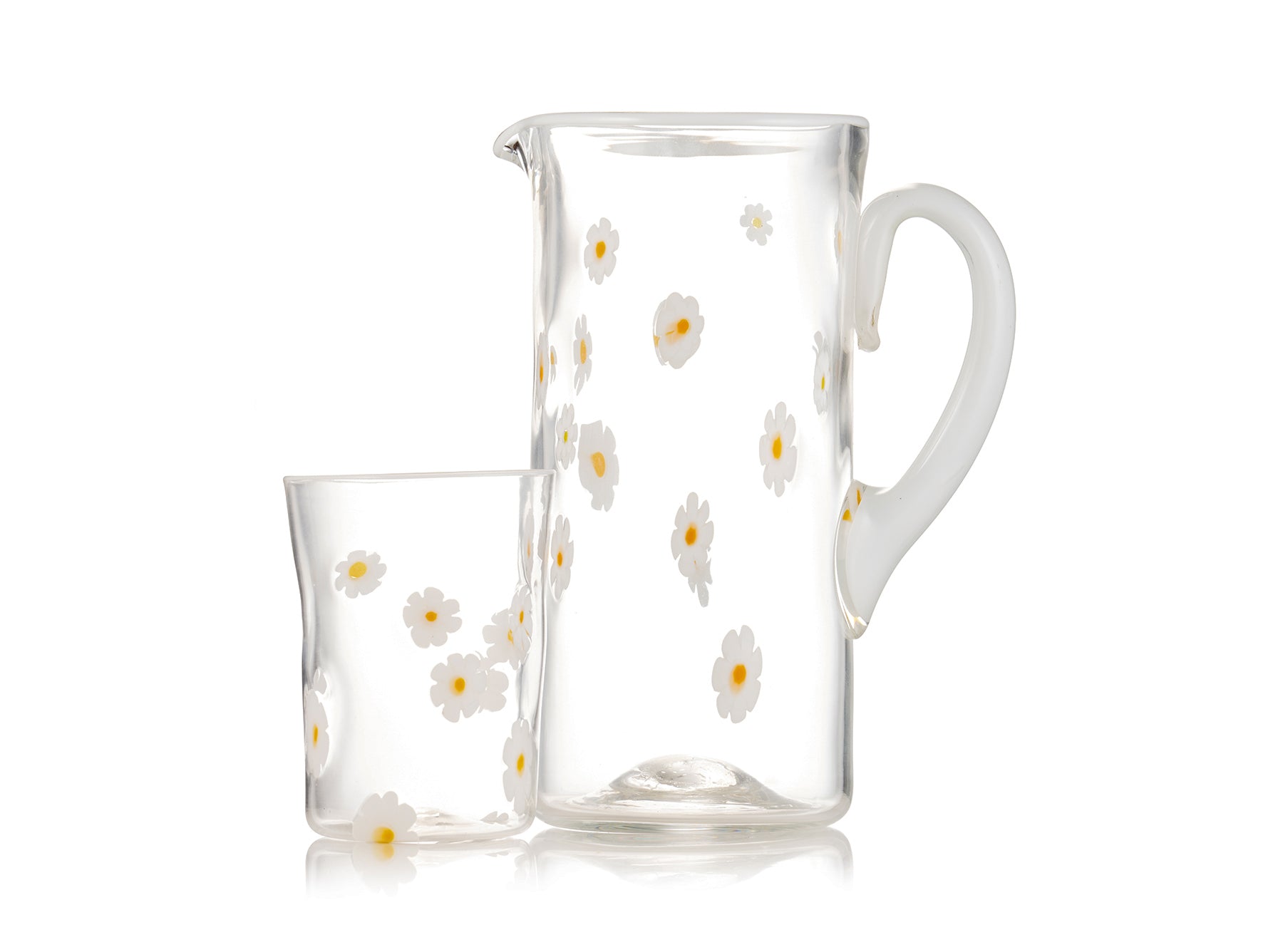 Handblown Murano Glass Daisy Jug