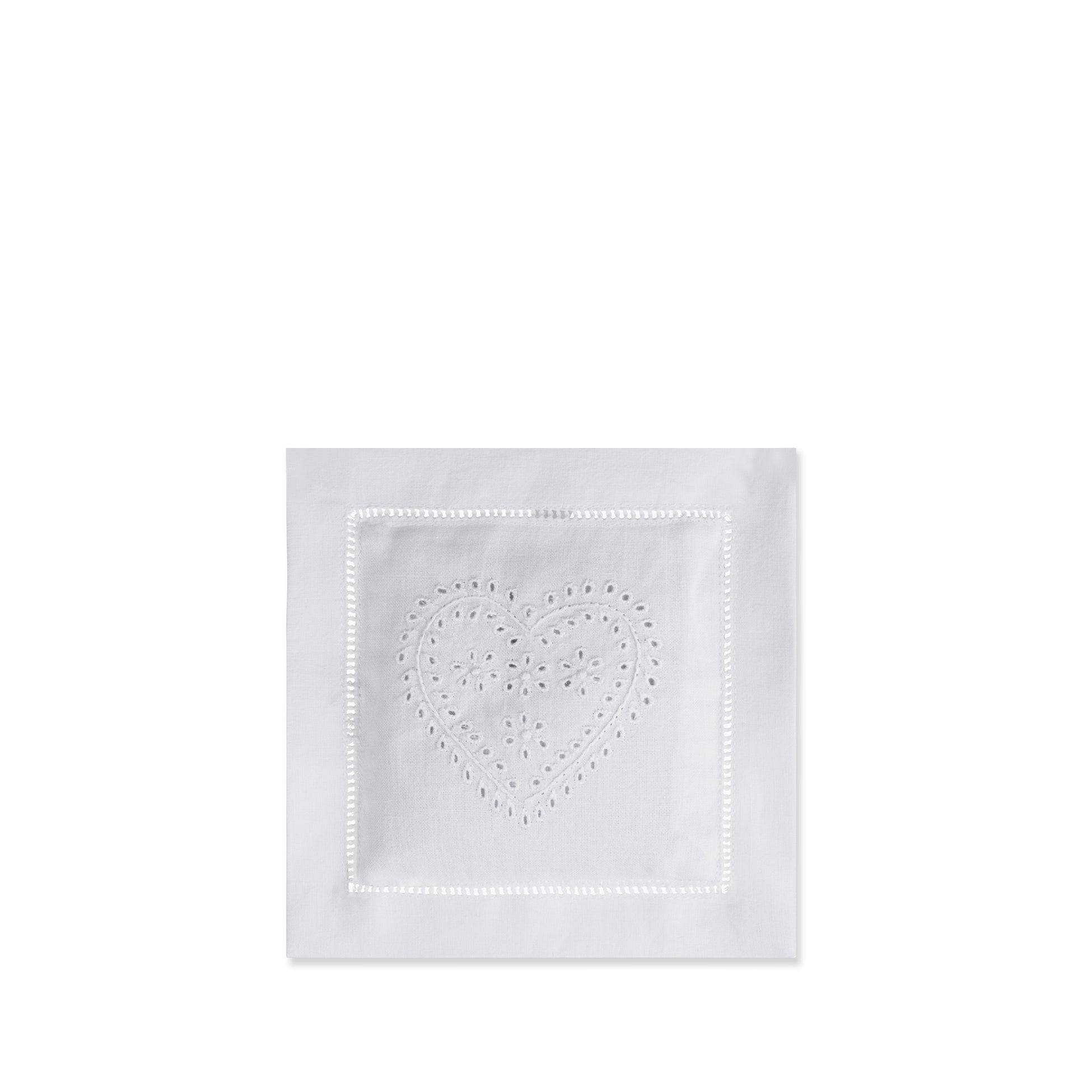 Embroidered Heart Cotton Lavender Sachet
