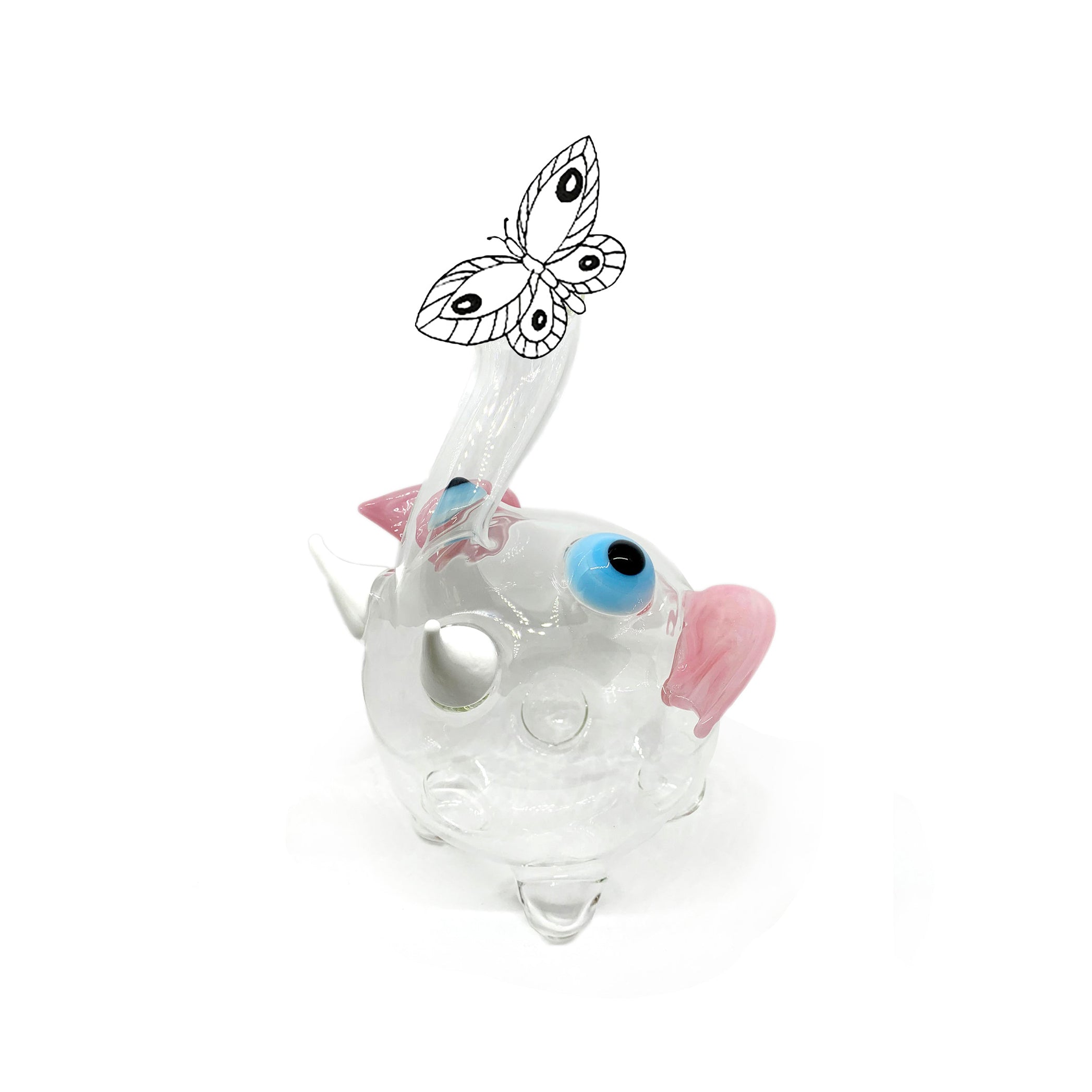 Handblown Glass Dumbo Decanter, 30cm