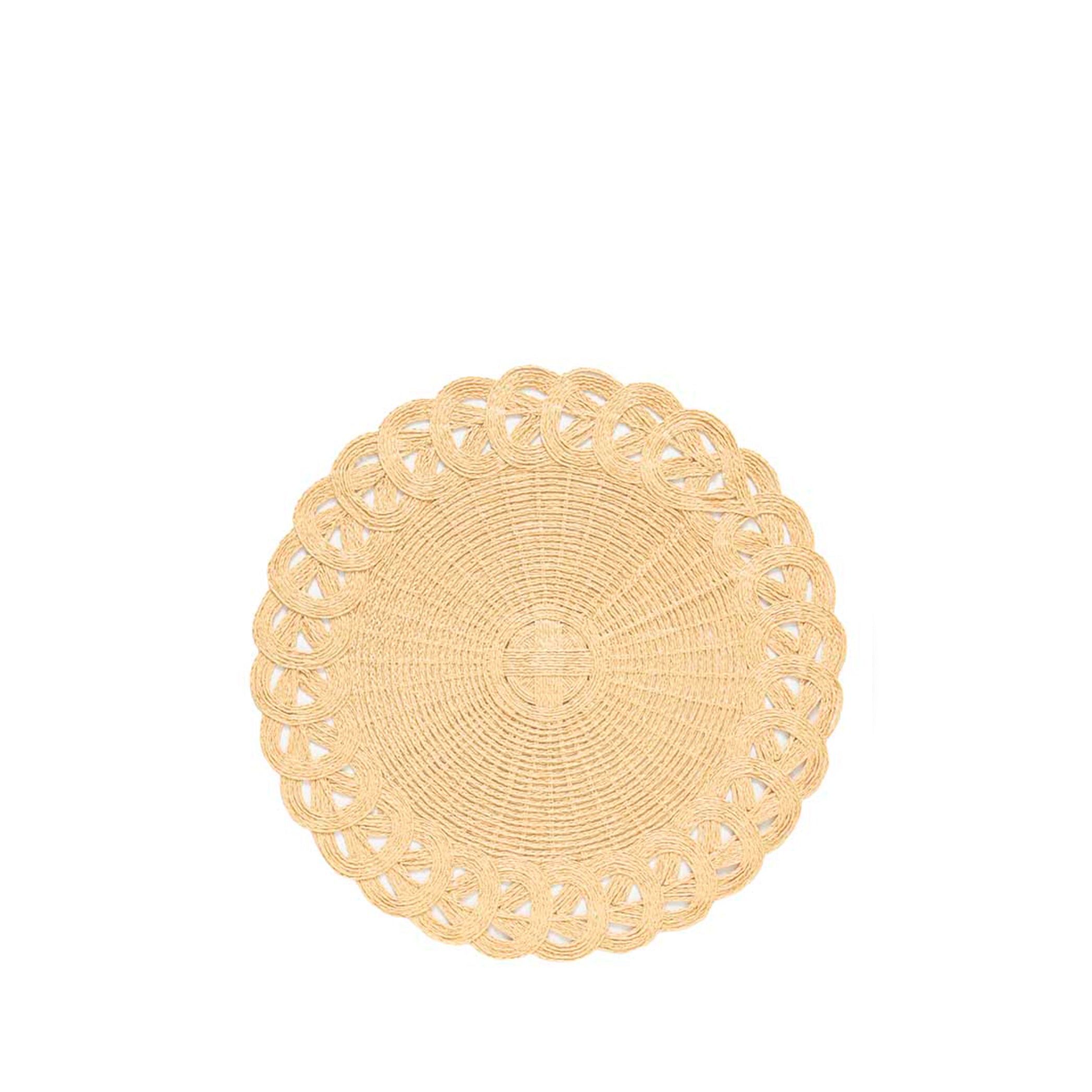 'Elia' Handwoven Straw Effect Placemat, 40cm