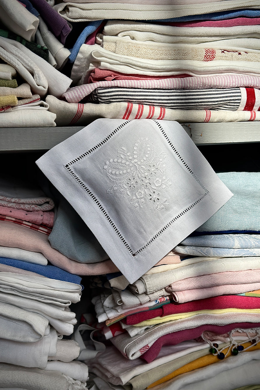 Embroidered Bouquet Cotton Lavender Sachet