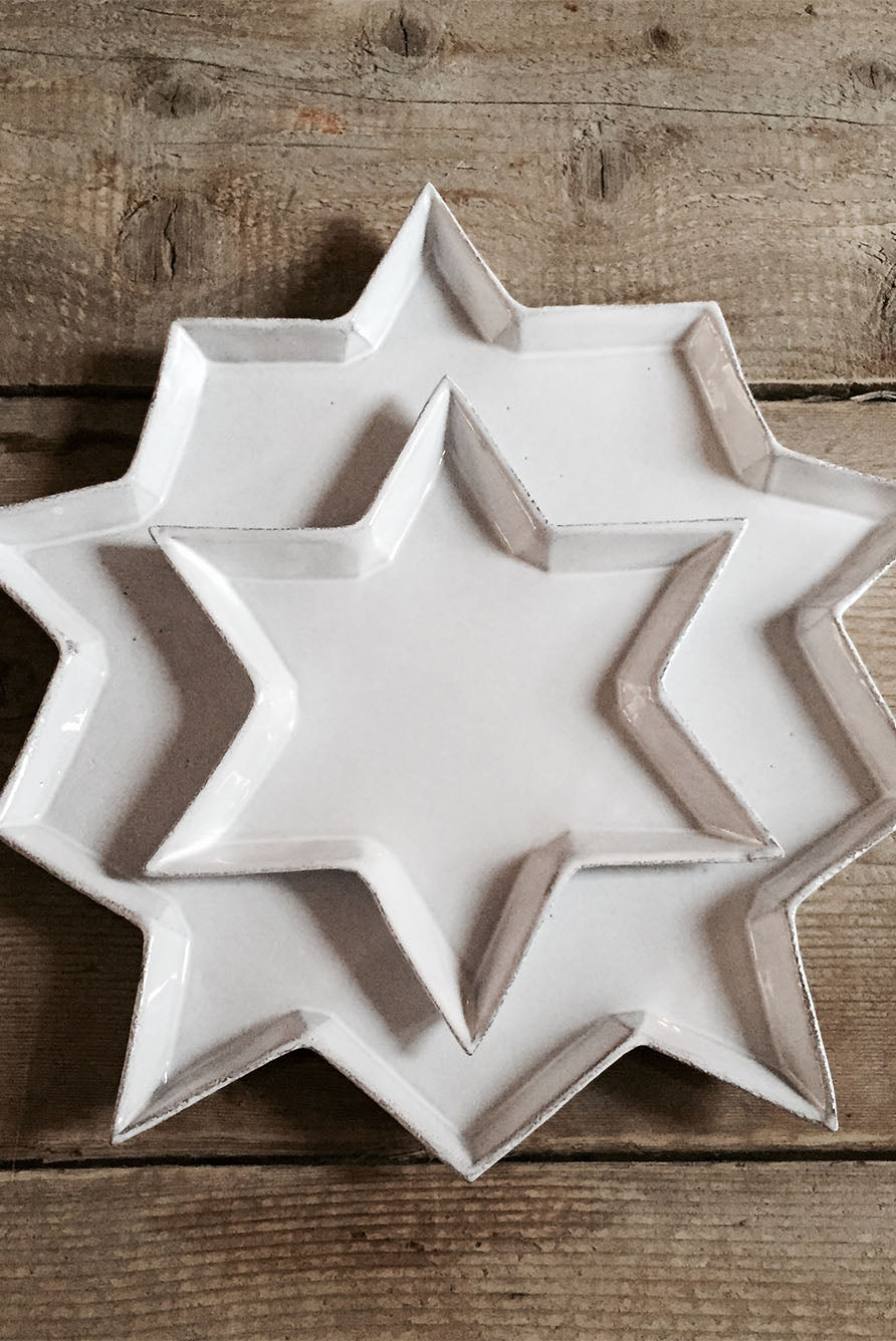 Etoile Dinner Plate by Astier de Villatte, 35.5.cm